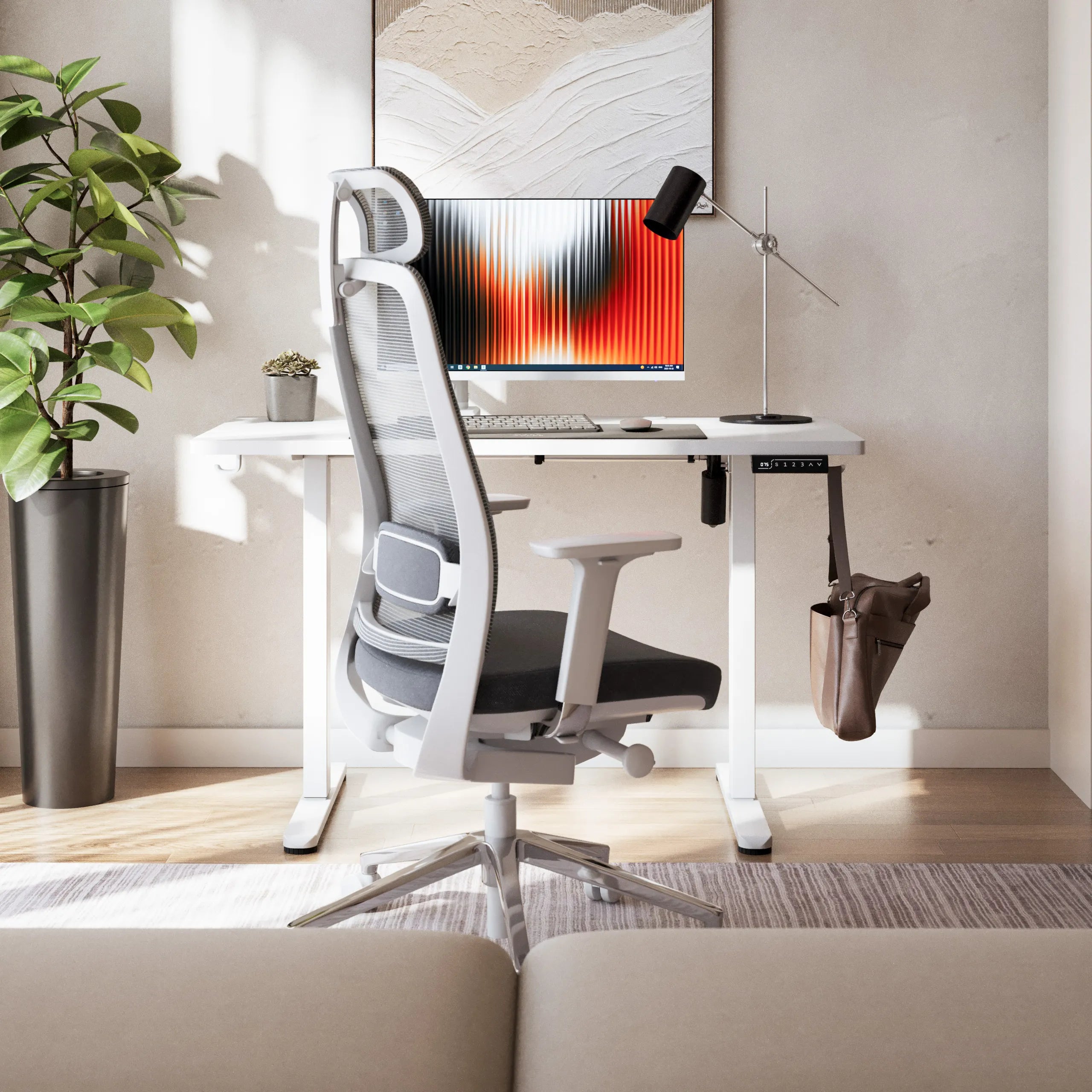 Biurko elektryczne regulowane Mark Adler Leader 6.9 White 120 cm