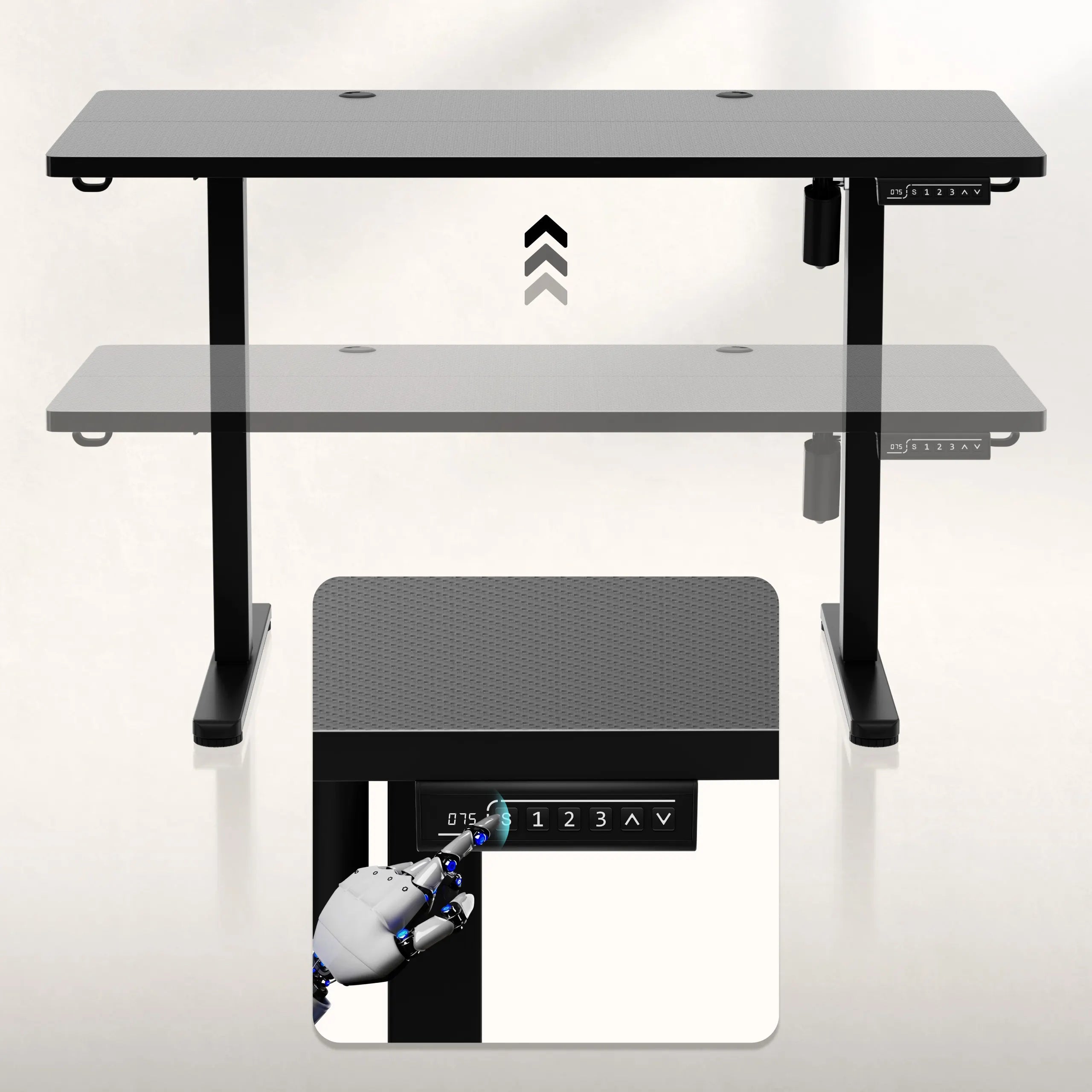 Biurko elektryczne gamingowe Huzaro Hero 8.1 Black 120 cm