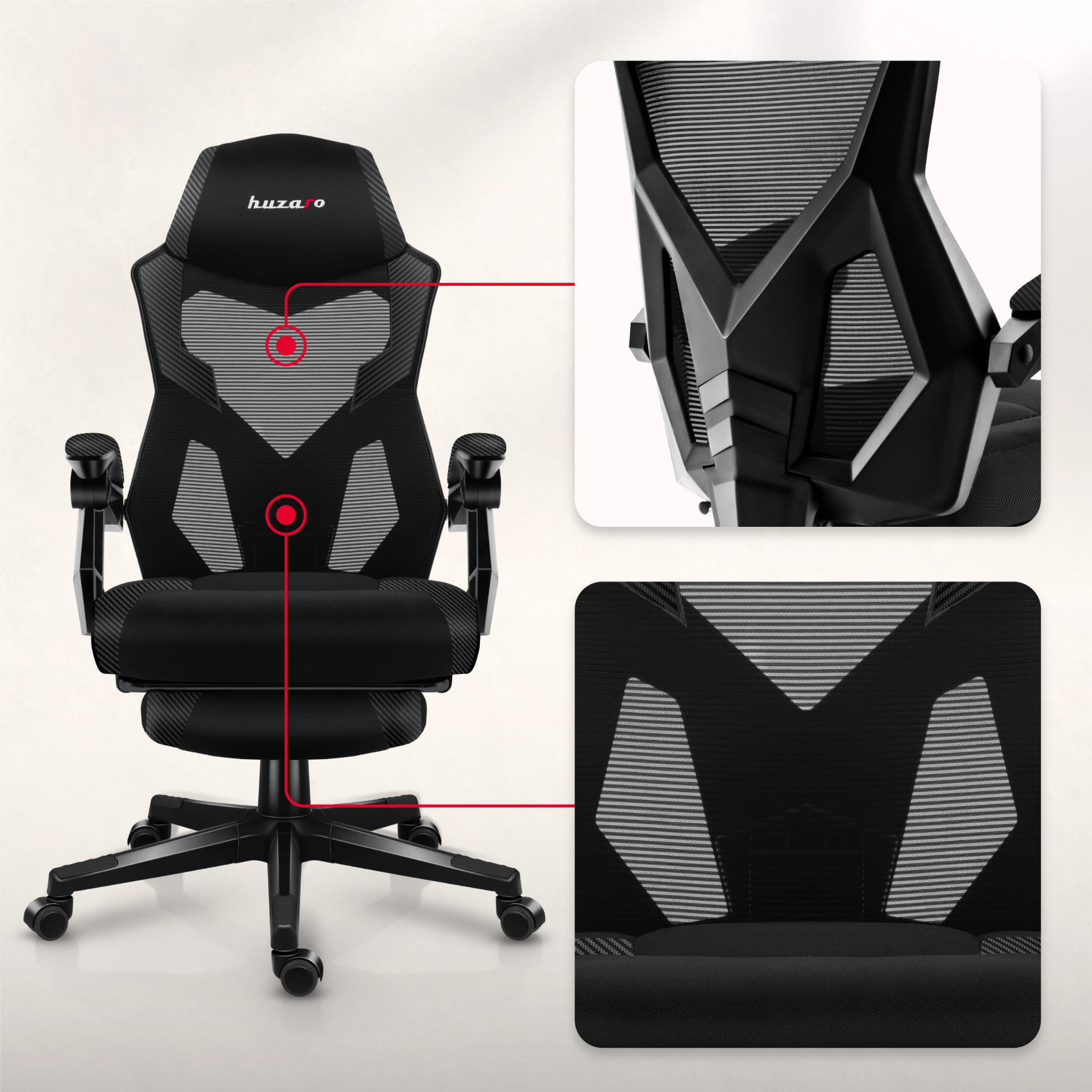 Fotel gamingowy Huzaro Combat 3.1 Carbon