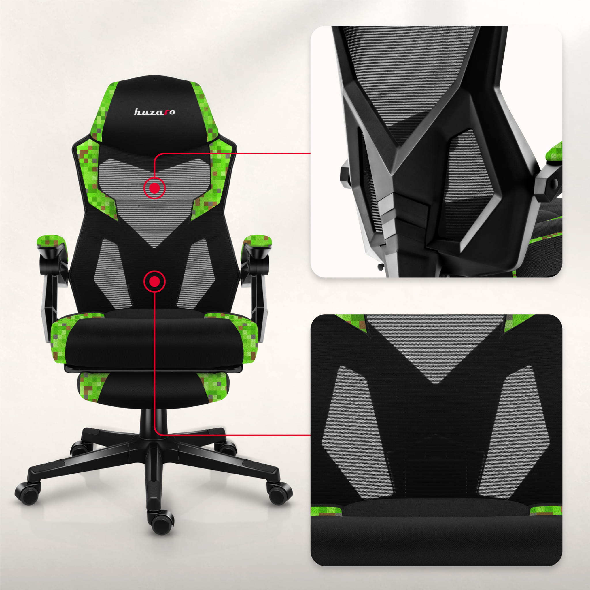 Fotel gamingowy Huzaro Combat 3.1 Pixel