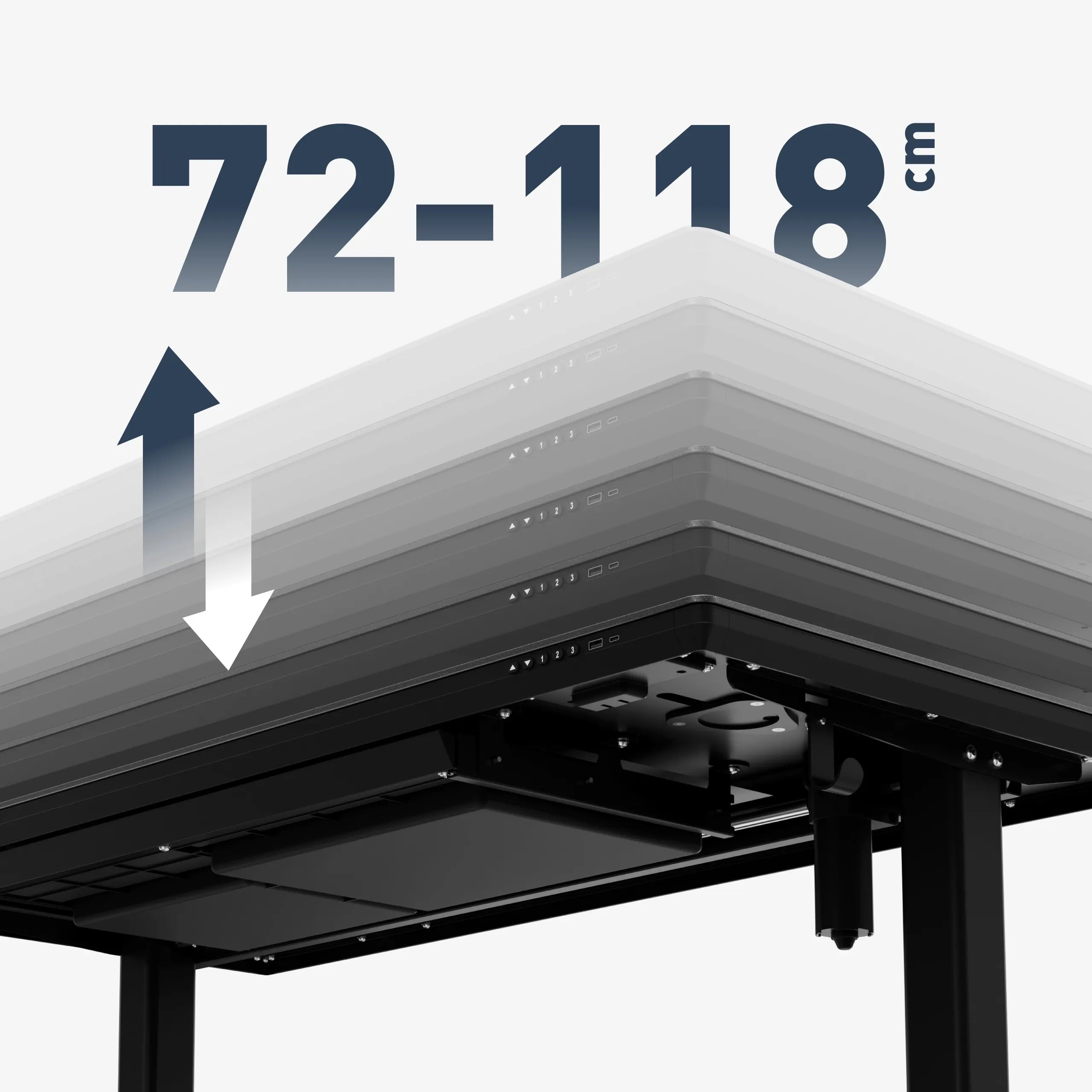 Biurko elektryczne ze szklanym blatem Mark Adler Leader 8.5 Black