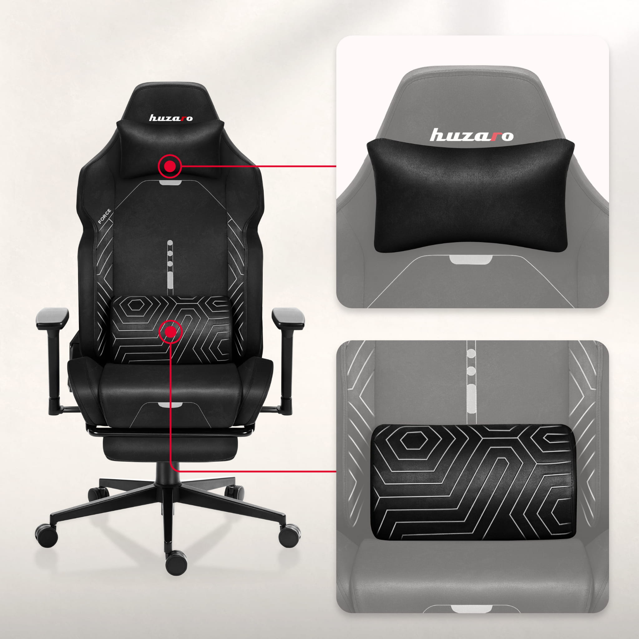 Fotel Gamingowy HUZARO FORCE 8.1 Black