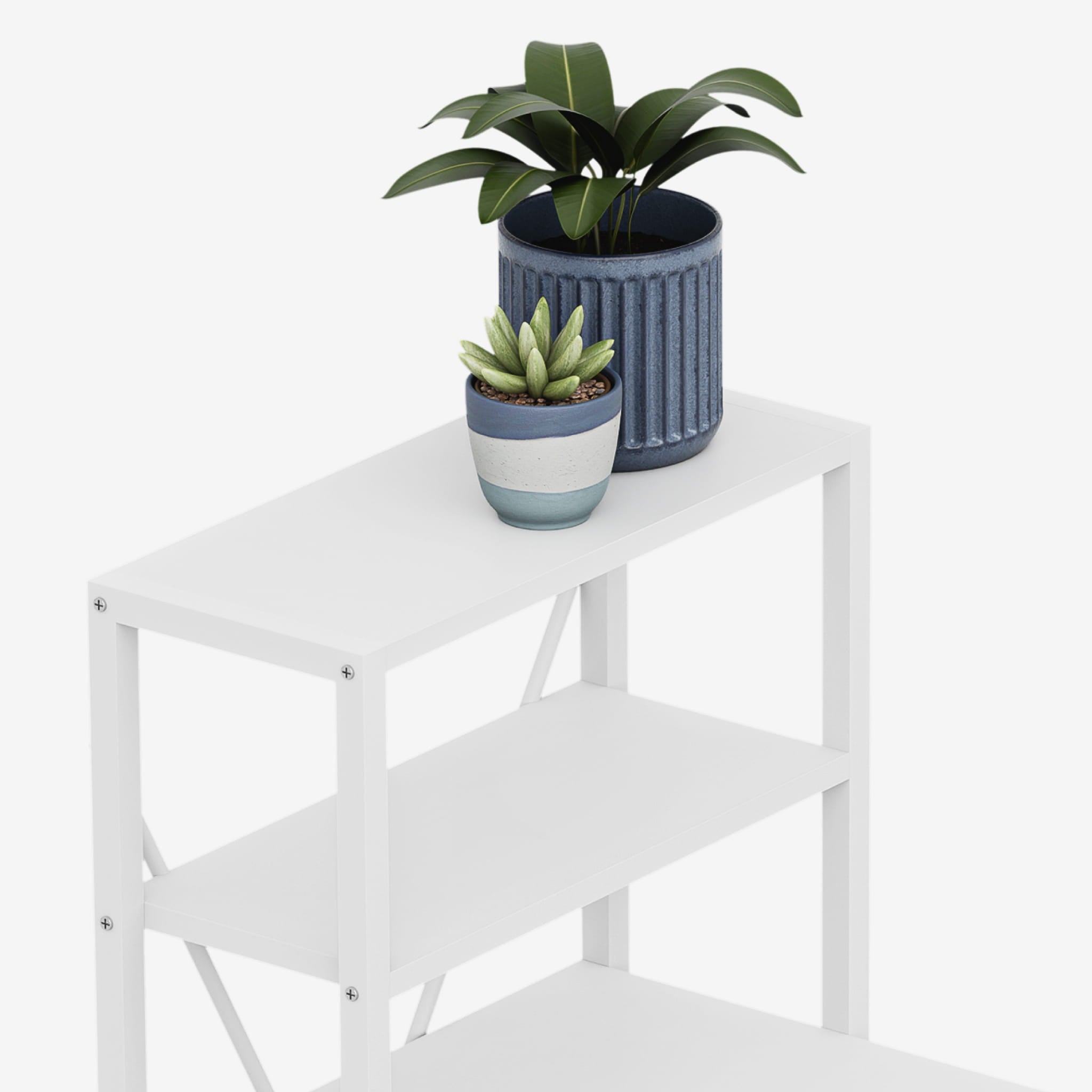 Biurko narożne z półkami Mark Adler Leader 5.9 White 145 cm OUTLET