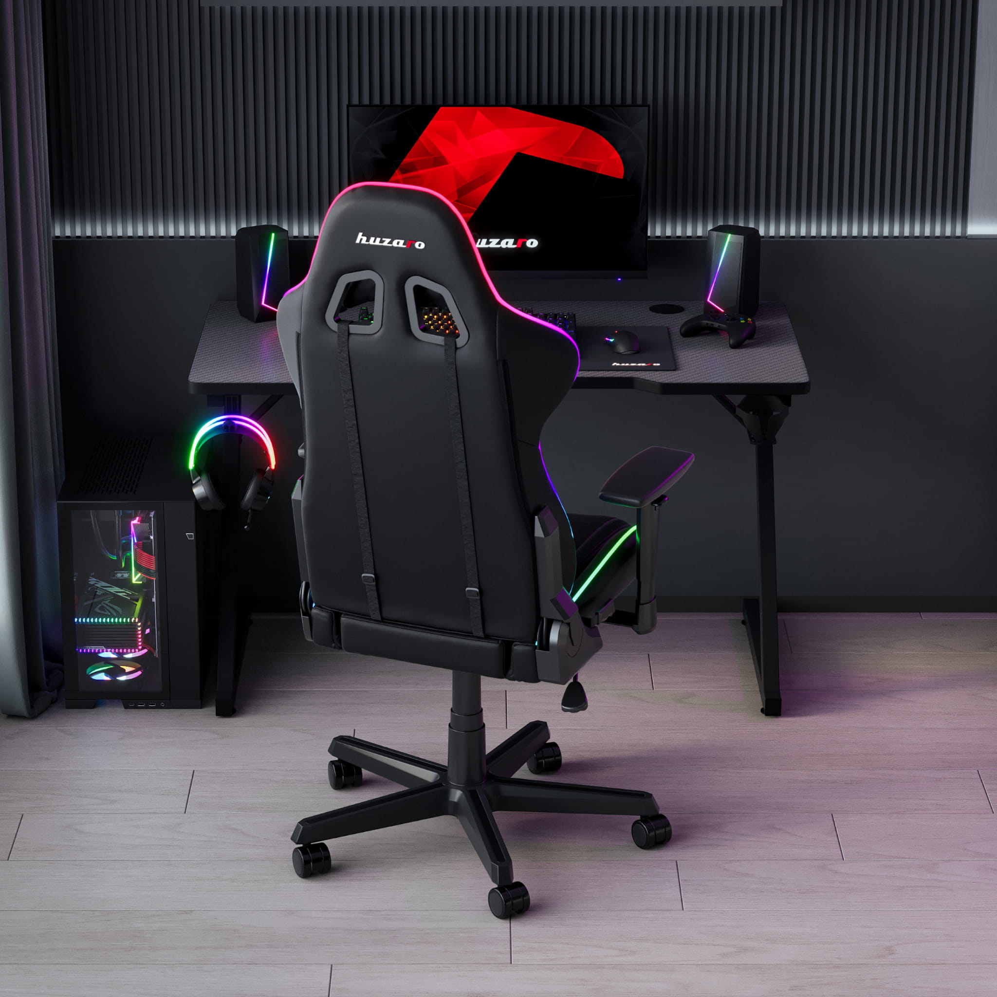 Biurko Gamingowe Huzaro Hero 2.5 Black 120 cm