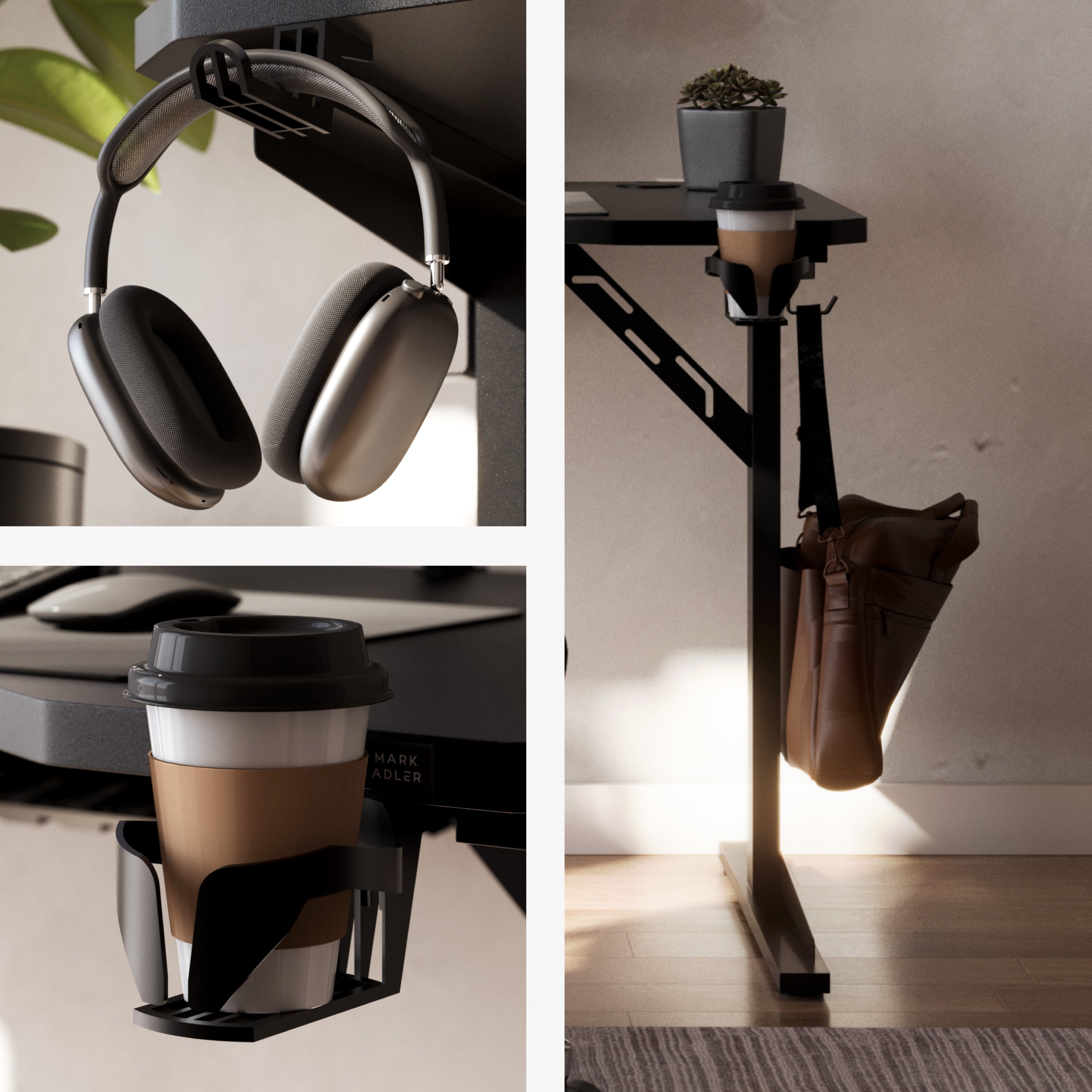 Biurko komputerowe z półką Mark Adler Leader 5.1 Black  115 cm