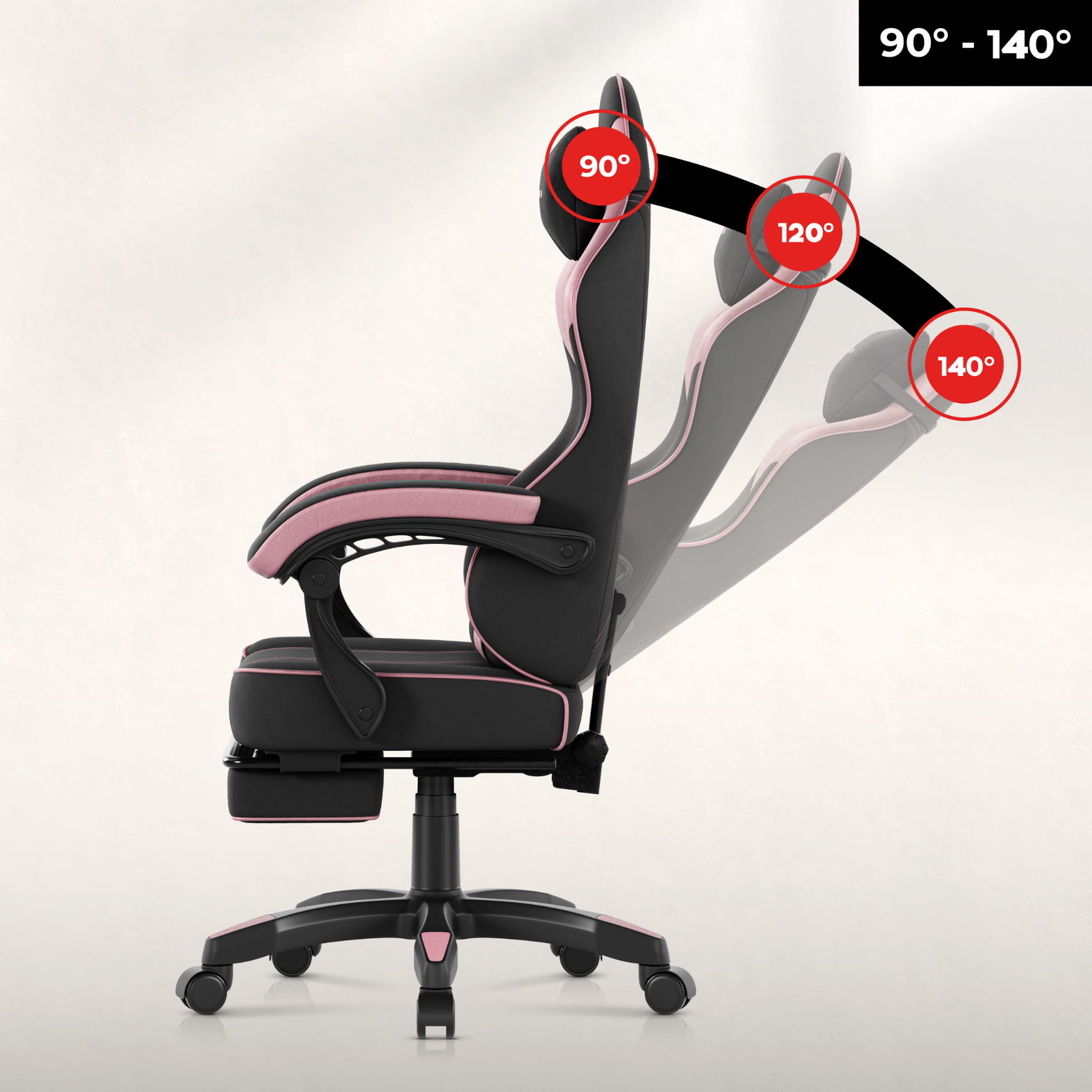 Fotel gamingowy Huzaro Force 3.7 Pink OUTLET