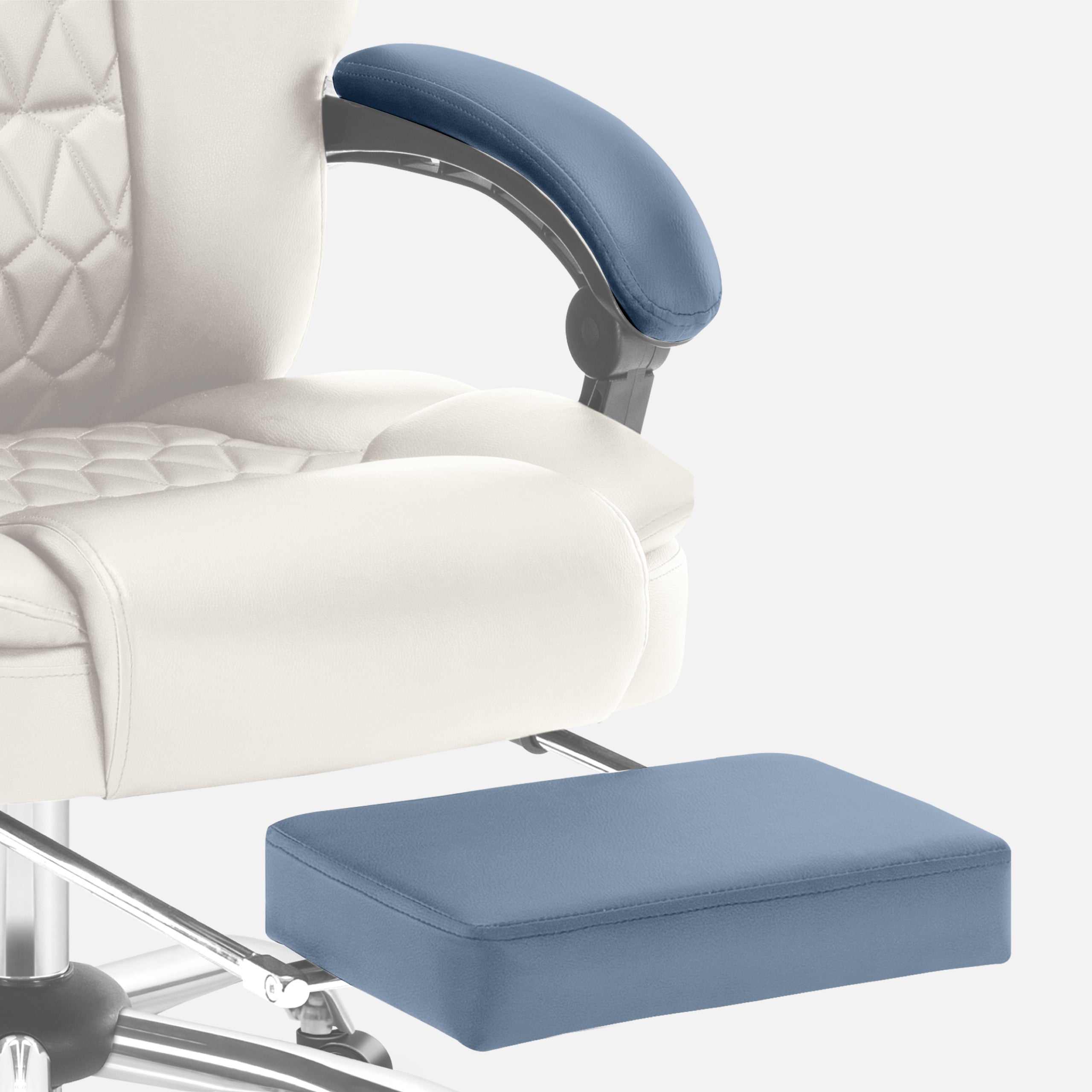 Fotel biurowy z masażem podnóżkiem Mark Adler Boss 6.0 Beige