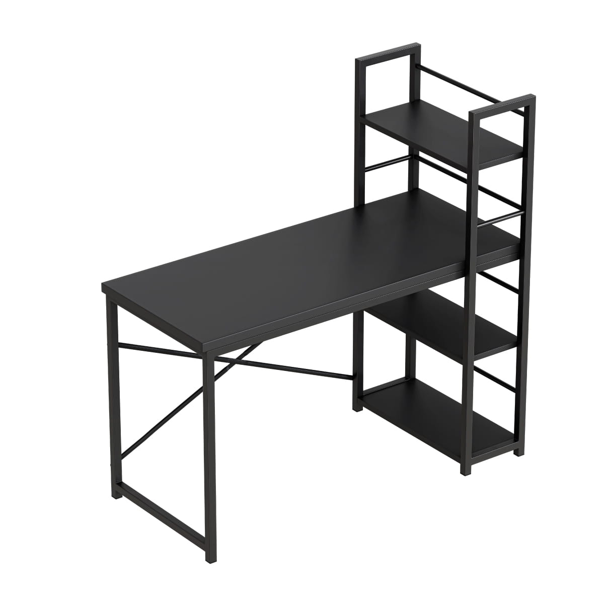 Biurko z półkami Mark Adler Leader 4.0 Black 120 cm OUTLET