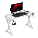 Biurko gamingowe LED Huzaro Hero 2.3 RGB White 120 cm