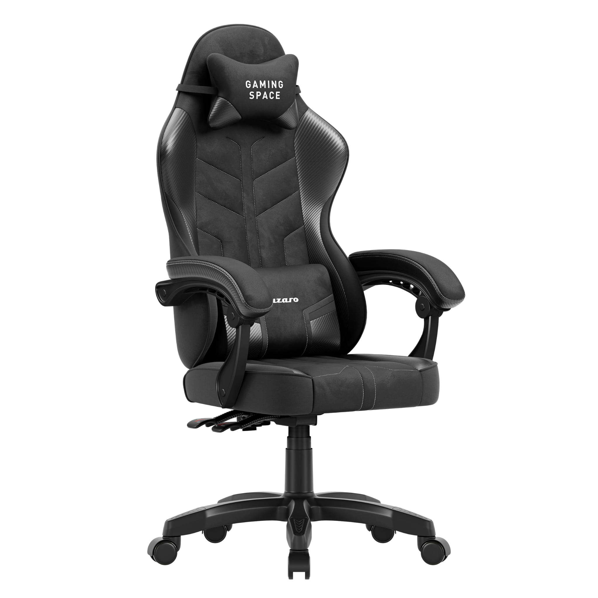 Fotel gamingowy welurowy Huzaro Force 2.7 Black Carbon OUTLET