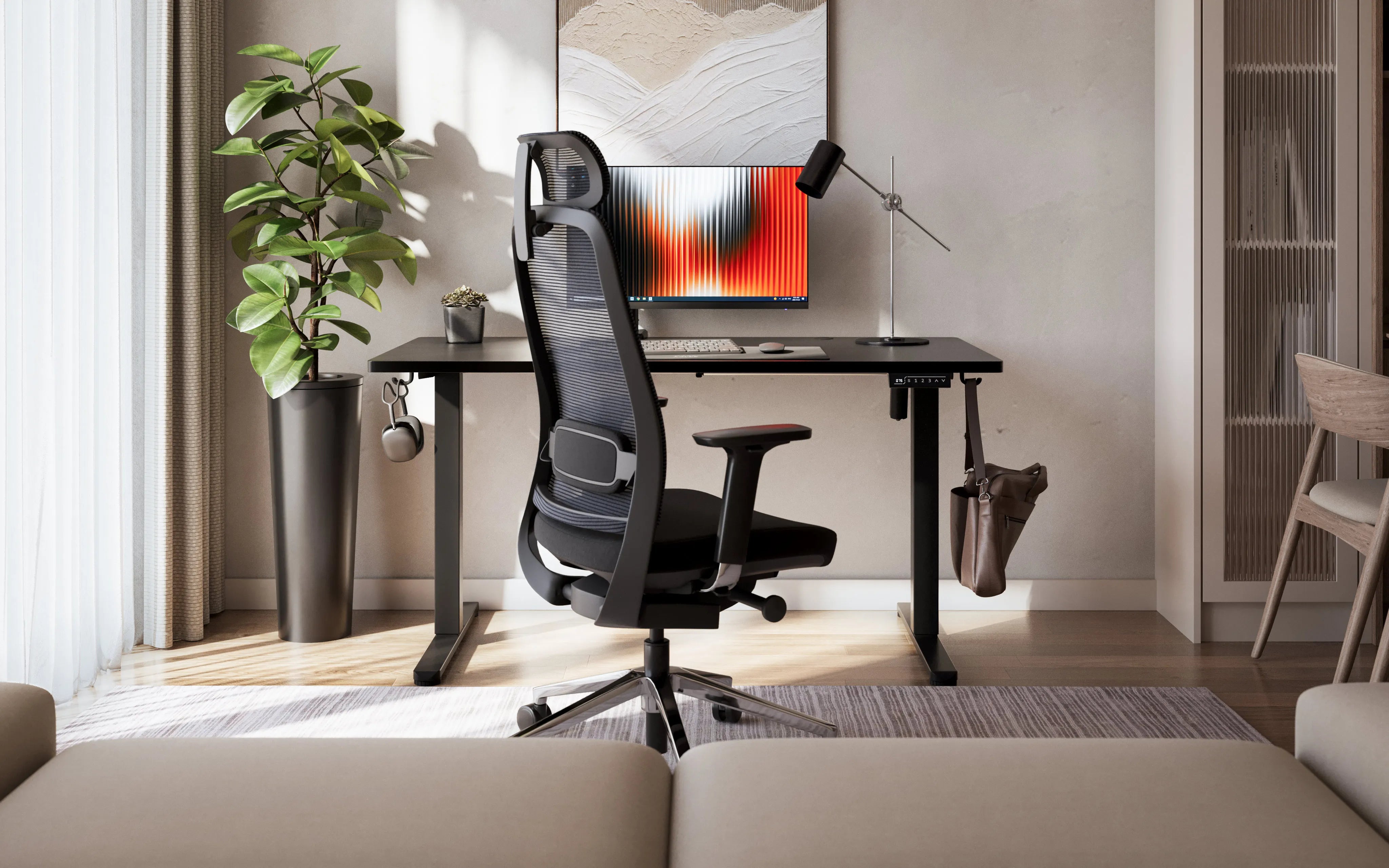 Biurko elektryczne Mark Adler Leader 7.3 Black 140 cm OUTLET