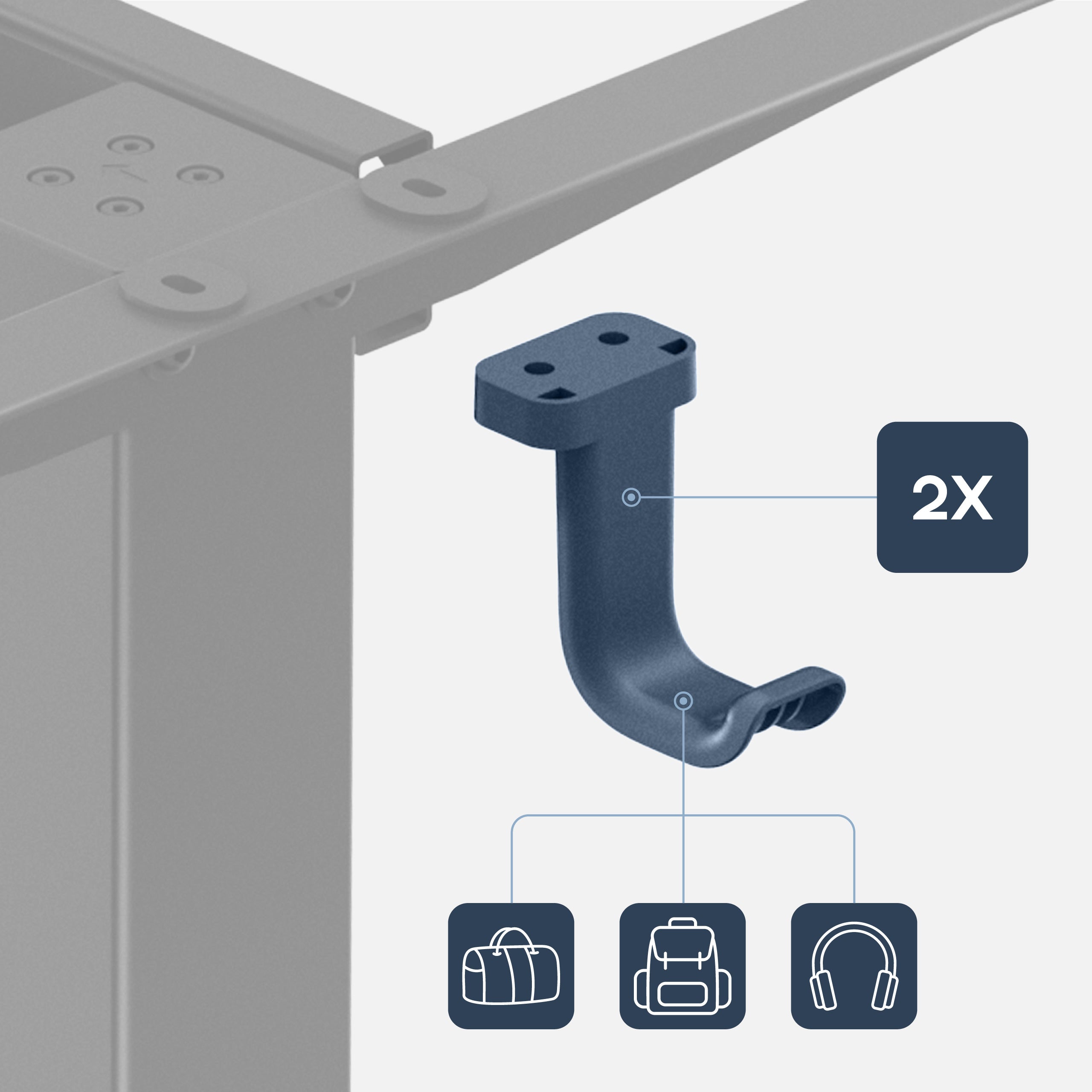 Dwusilnikowy elektryczny stelaż biurka Mark Adler Xeno 7.6