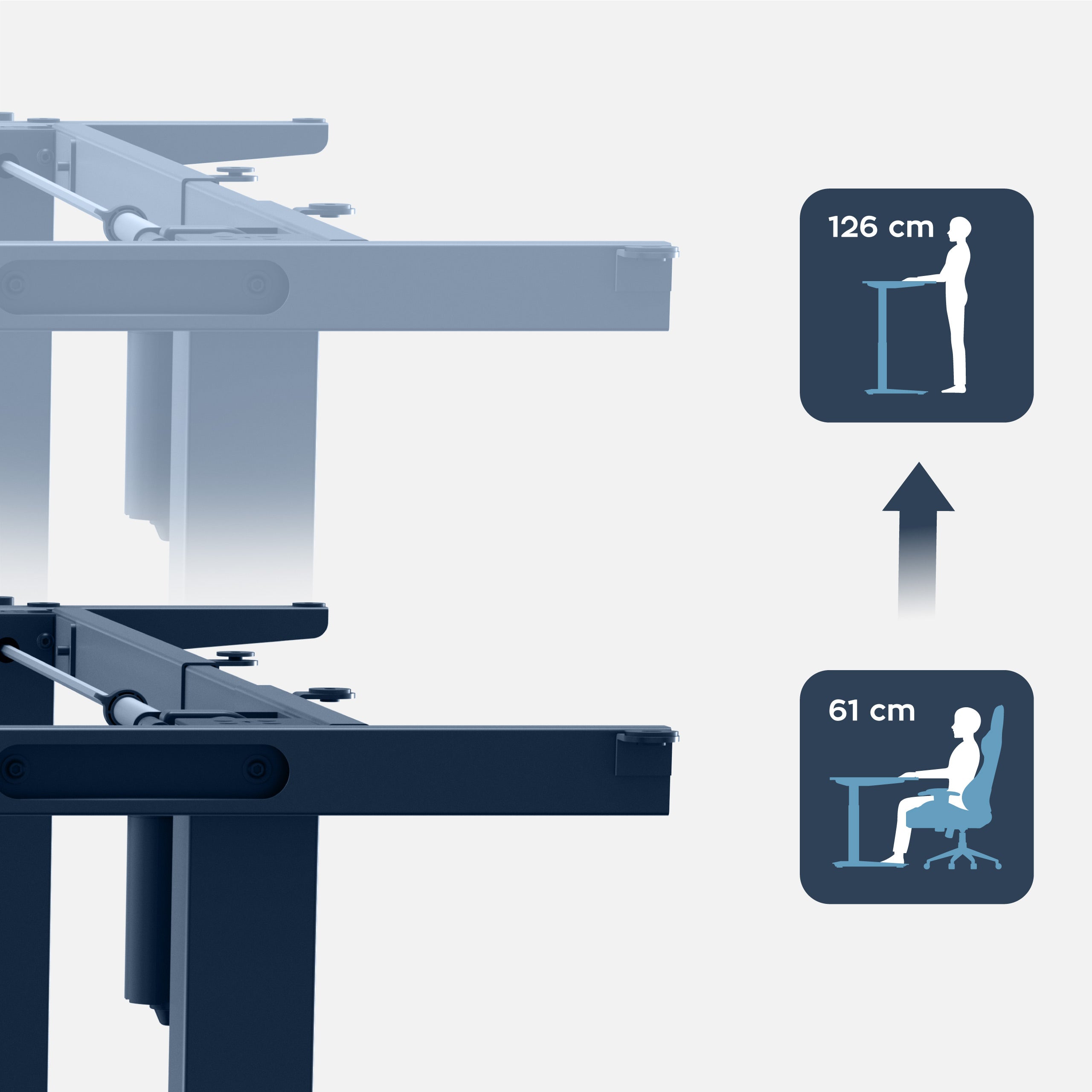 Dwusilnikowy elektryczny stelaż biurka Mark Adler Xeno 7.6