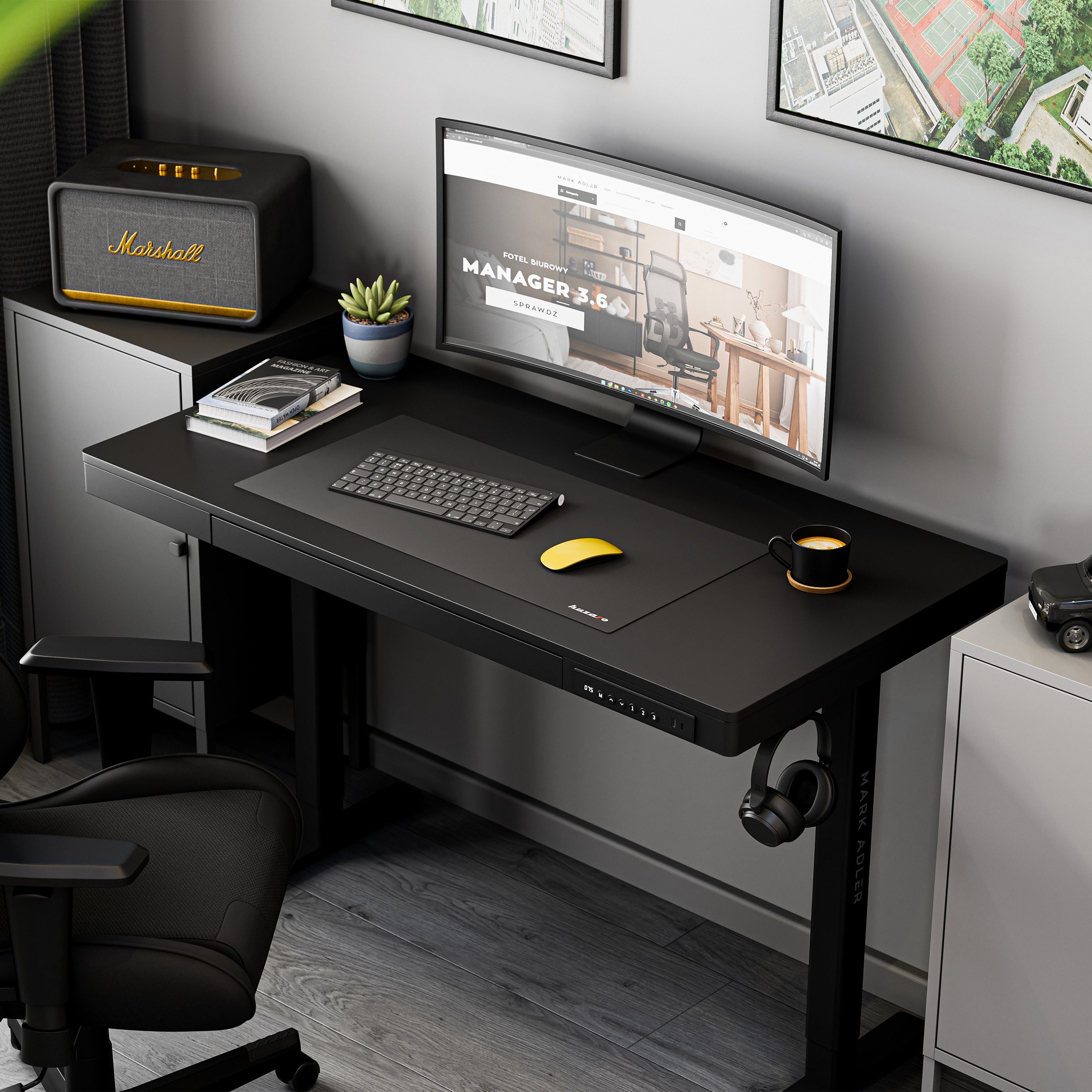 Biurko elektryczne Mark Adler Leader 8.2 Black 120 cm