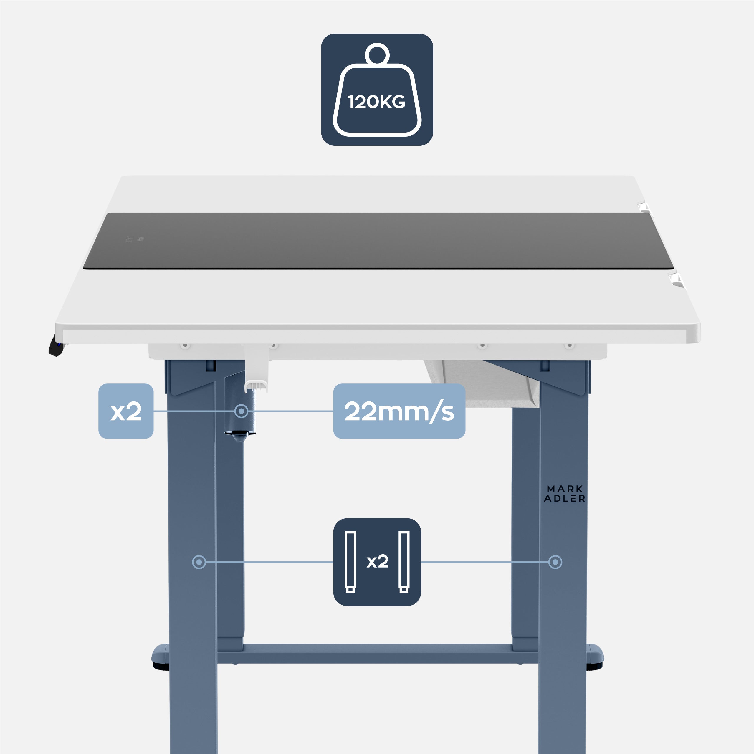 Biurko elektryczne Mark Adler Leader 9.3 White 160 cm