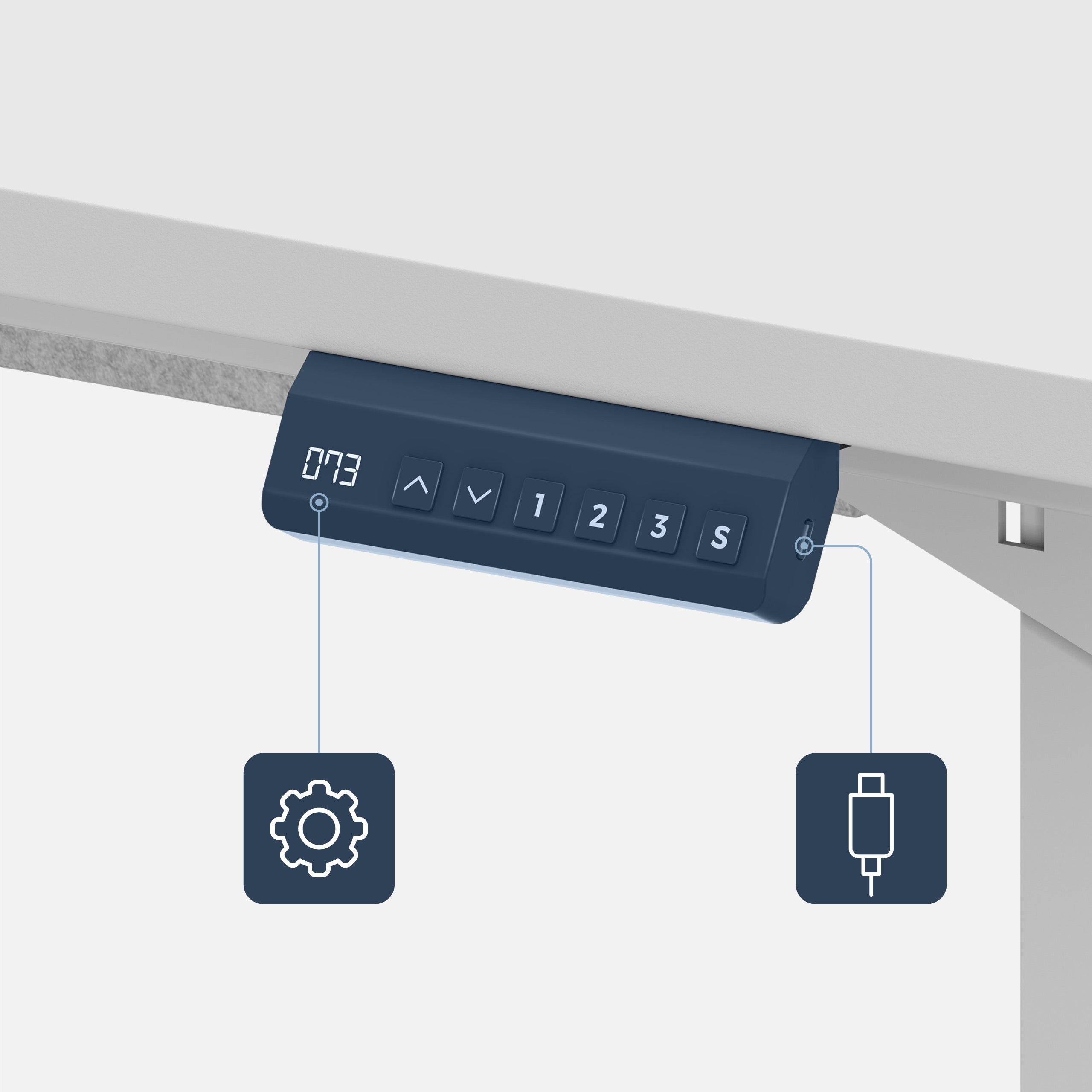 Biurko elektryczne Mark Adler Leader 9.3 White 160 cm
