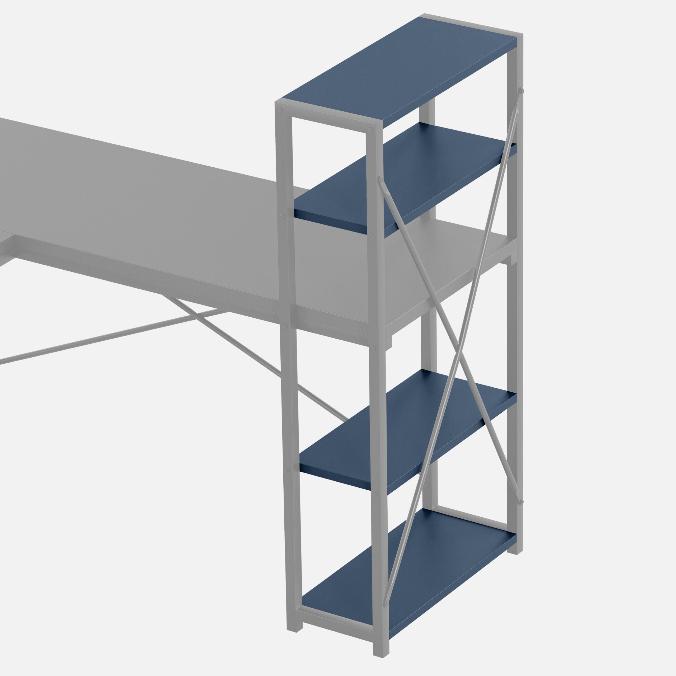Biurko narożne z półkami Mark Adler Leader 5.9 Black 145 cm