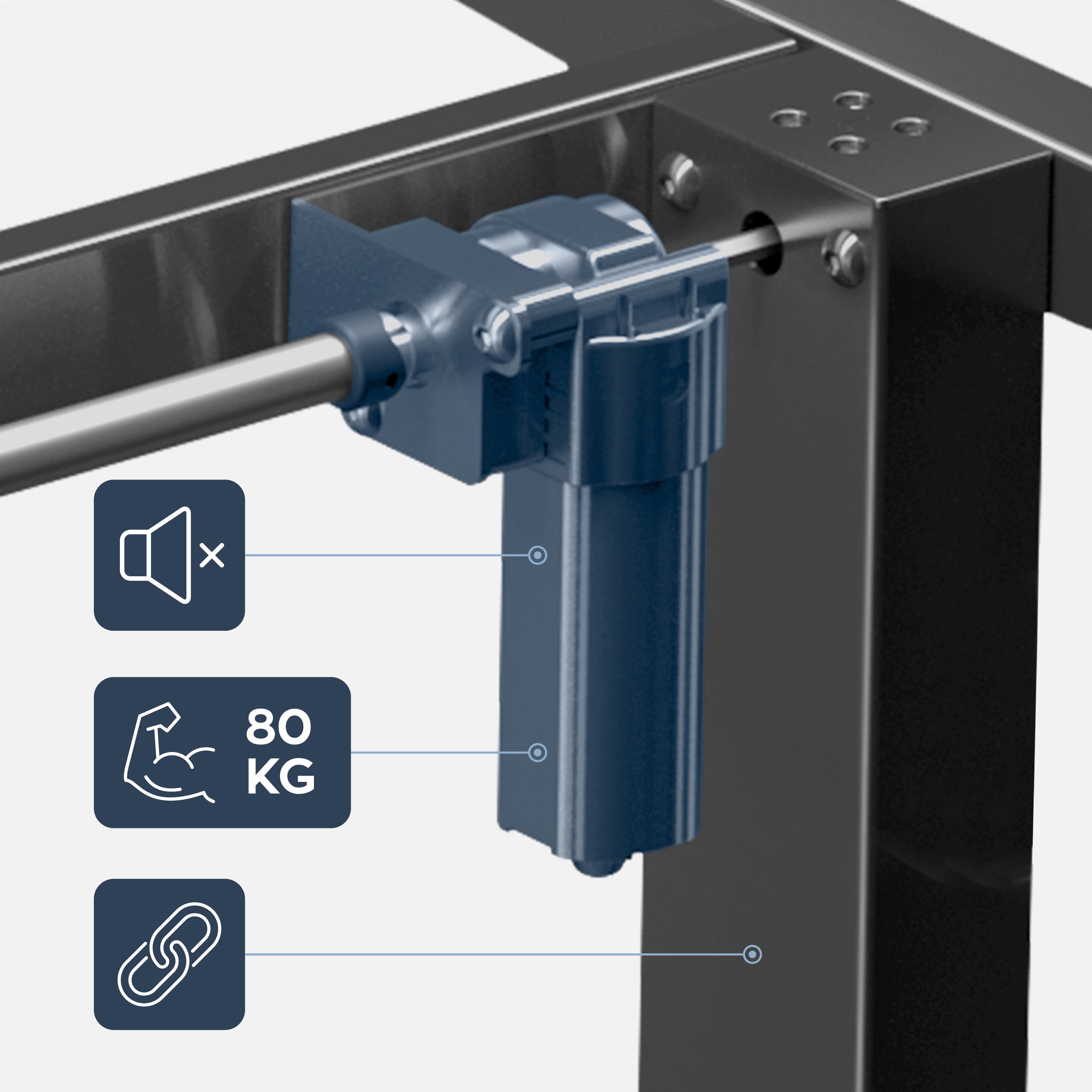 Elektryczny Stelaż Biurka MARK ADLER Xeno 4.1 Black