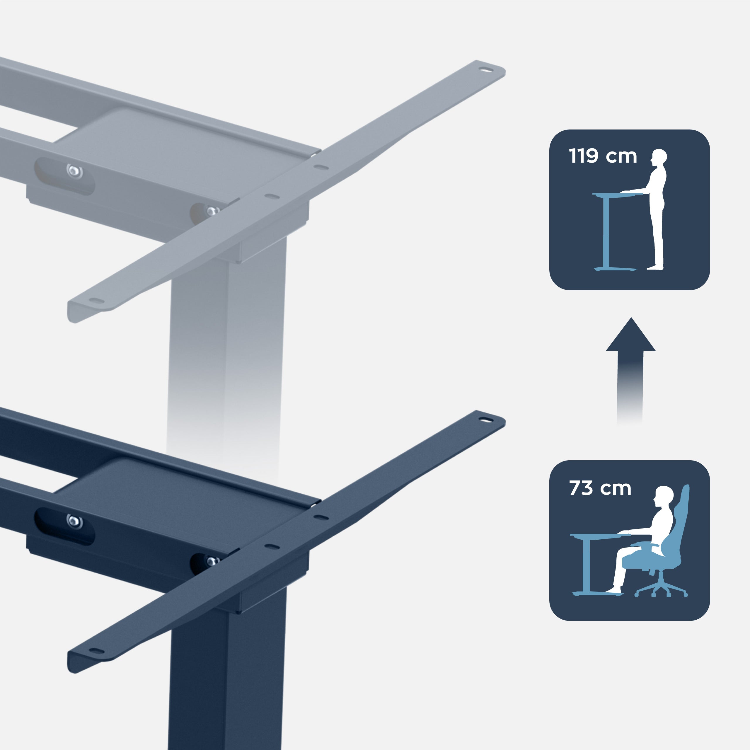 Dwusilnikowy elektryczny stelaż biurka Mark Adler Xeno 4.5 White