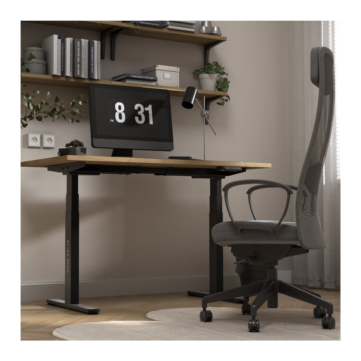 Dwusilnikowy elektryczny stelaż biurka Mark Adler Xeno 6.0