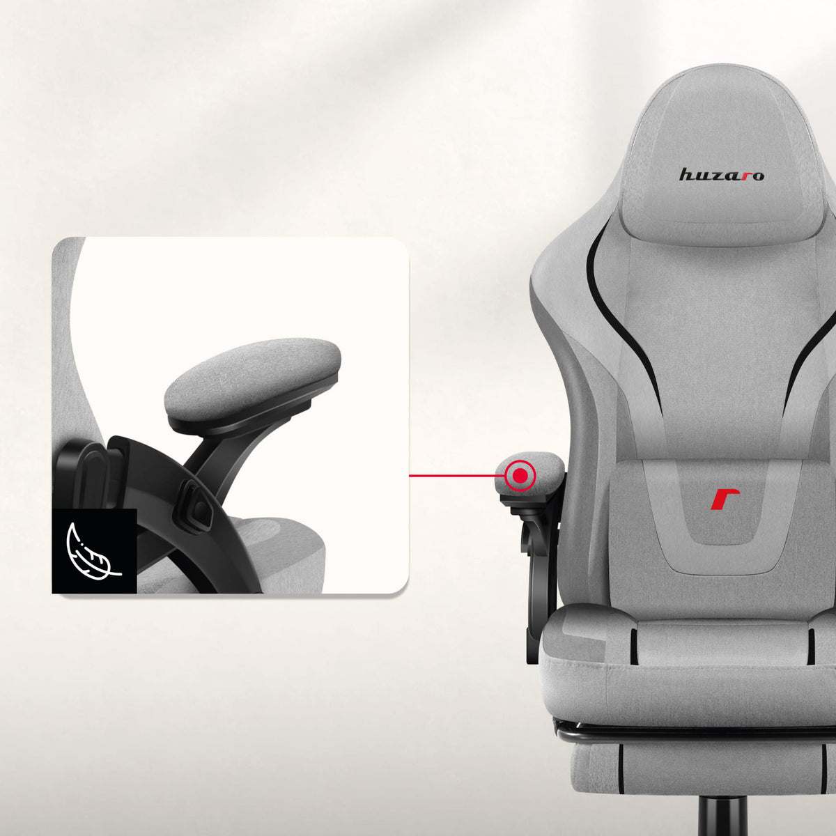 Fotel gamingowy Huzaro Force 4.6 Grey OUTLET
