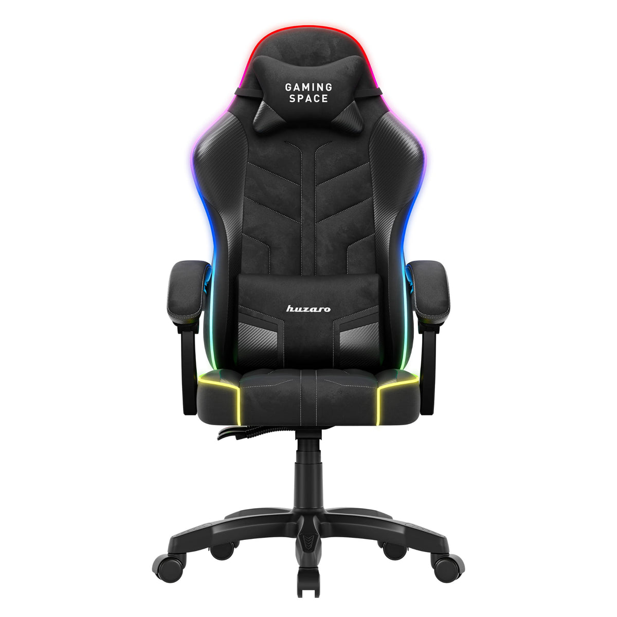 Fotel gamingowy welurowy Huzaro Force 2.7 RGB Black OUTLET