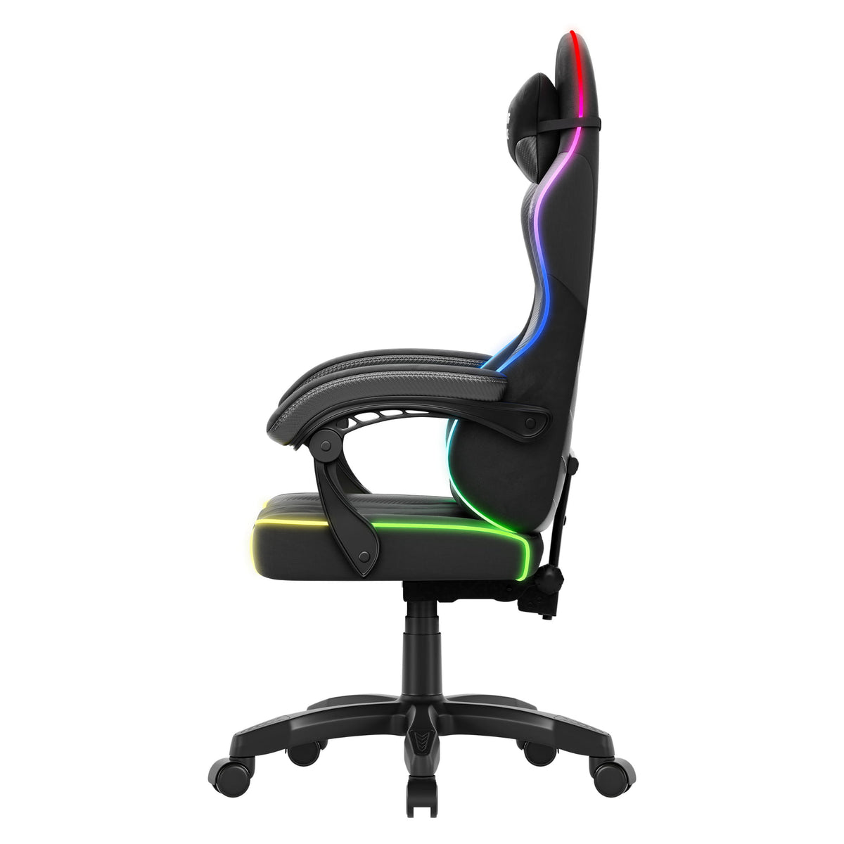 Fotel gamingowy welurowy Huzaro Force 2.7 RGB Black OUTLET