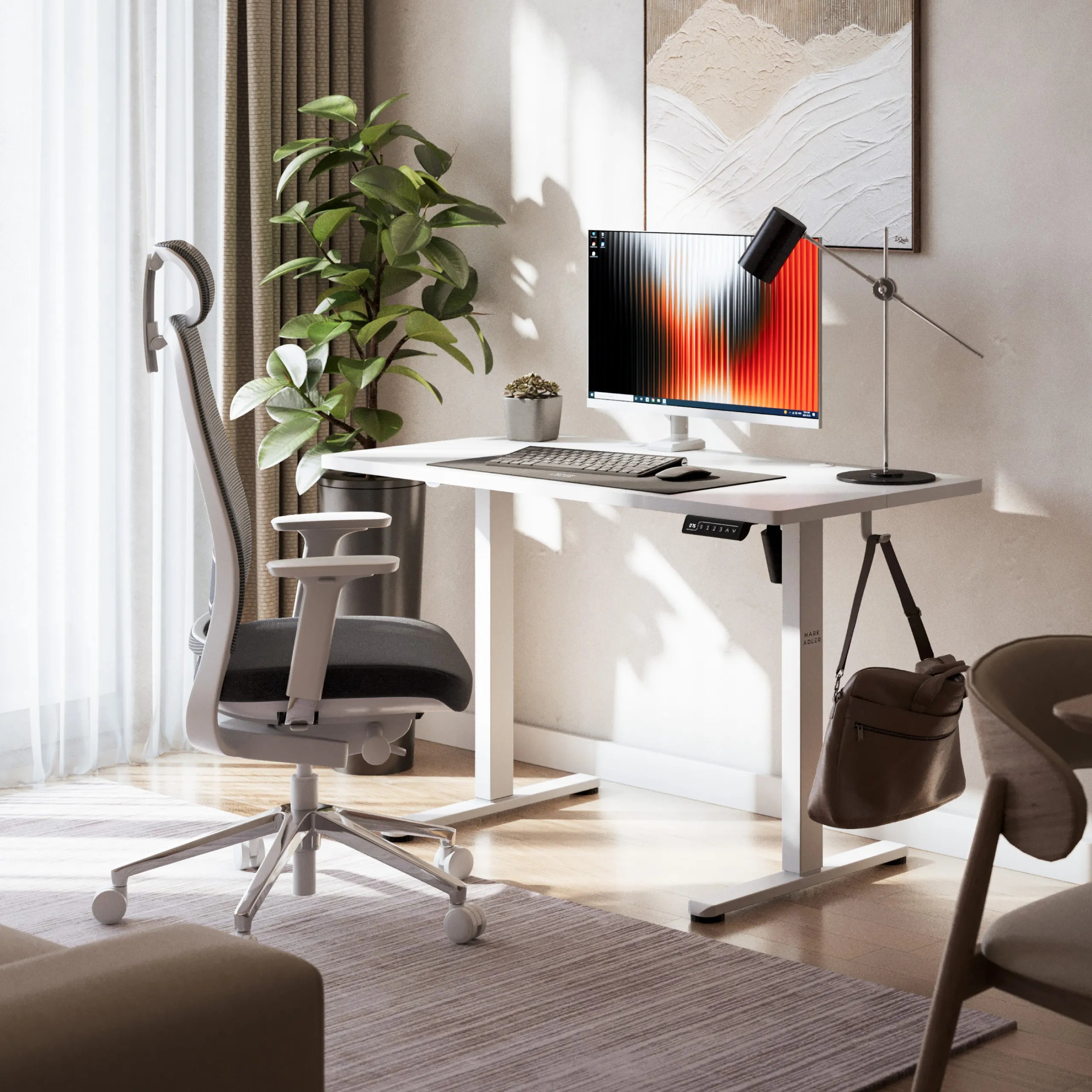 Biurko elektryczne regulowane Mark Adler Leader 6.9 White 120 cm OUTLET