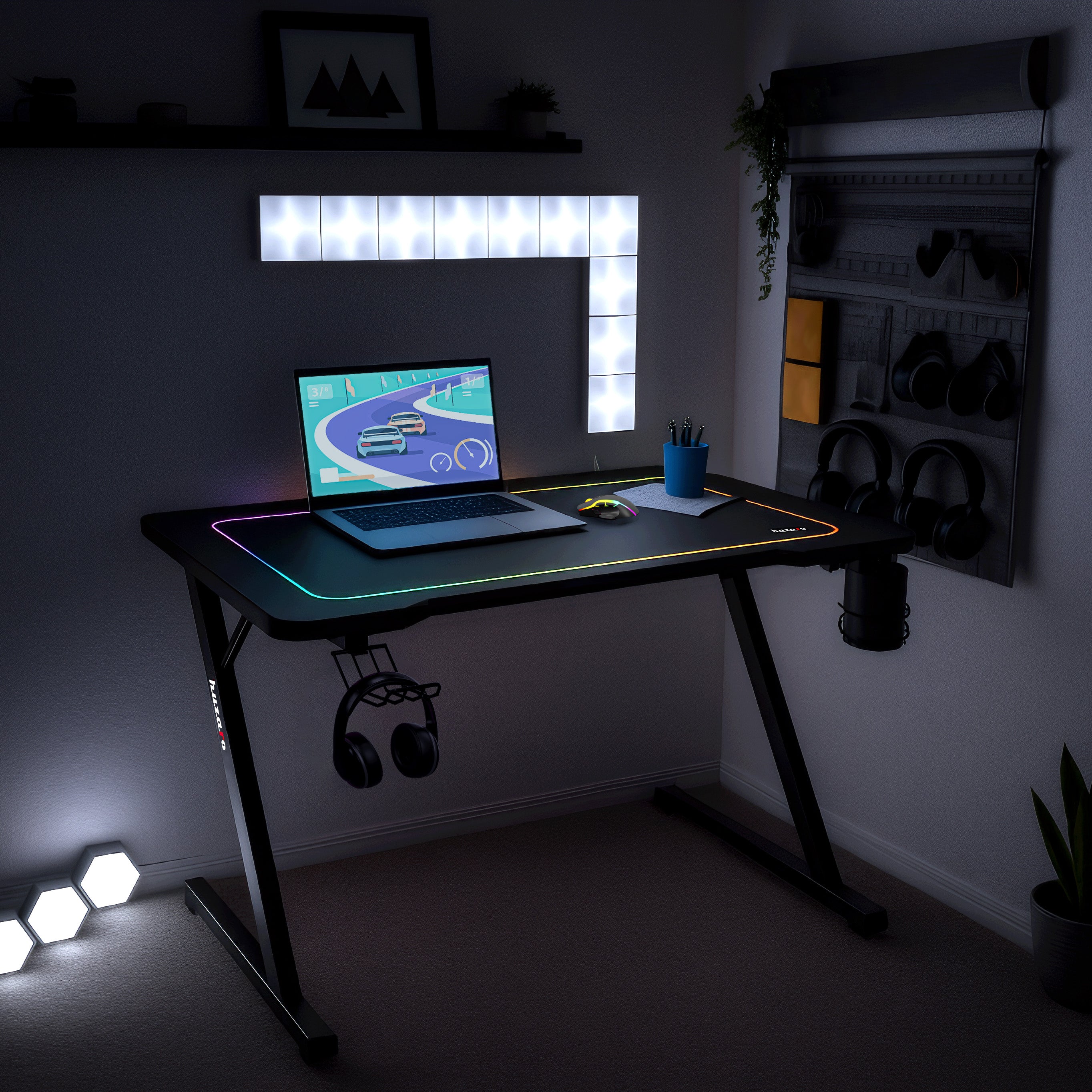 Biurko Gamingowe Huzaro Hero 1.8 Black 100 cm