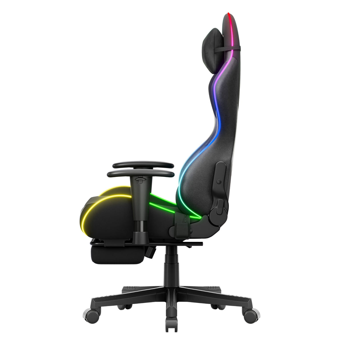 Fotel gamingowy LED Huzaro Force 5.7 Black RGB OUTLET