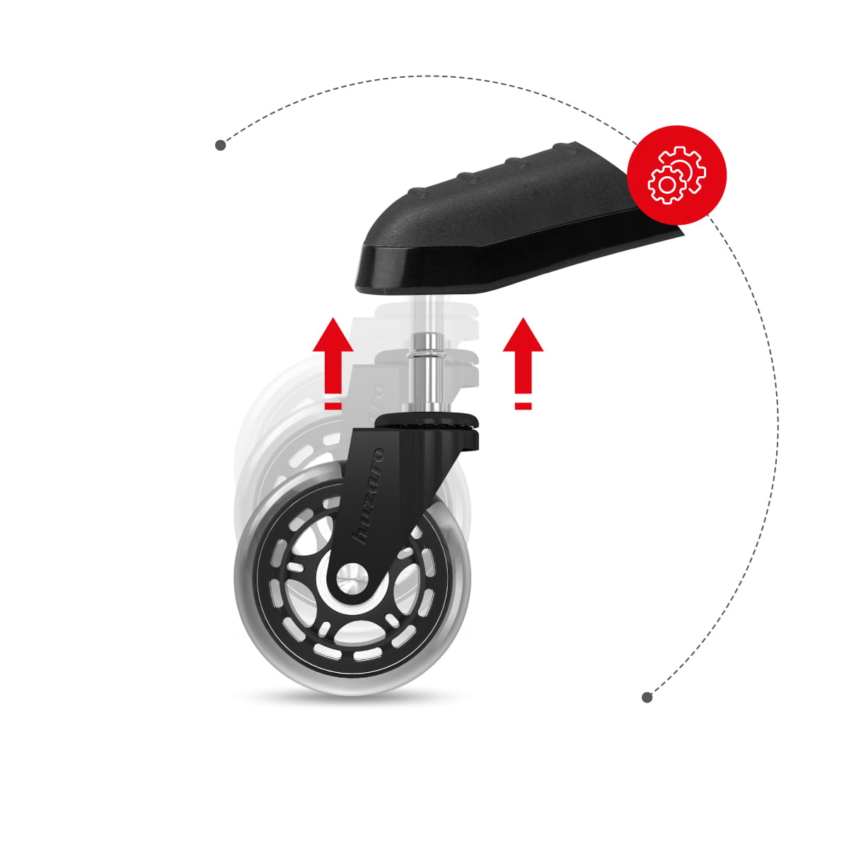 Kółka do fotela Casters 2.0 Black OUTLET