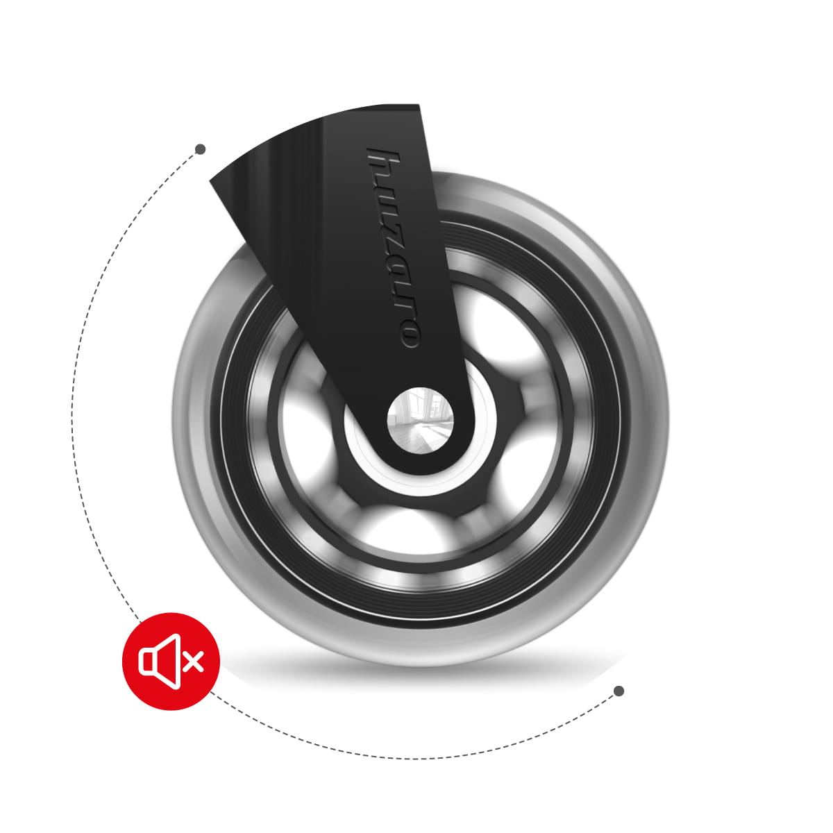 Kółka do fotela Casters 2.0 Black OUTLET