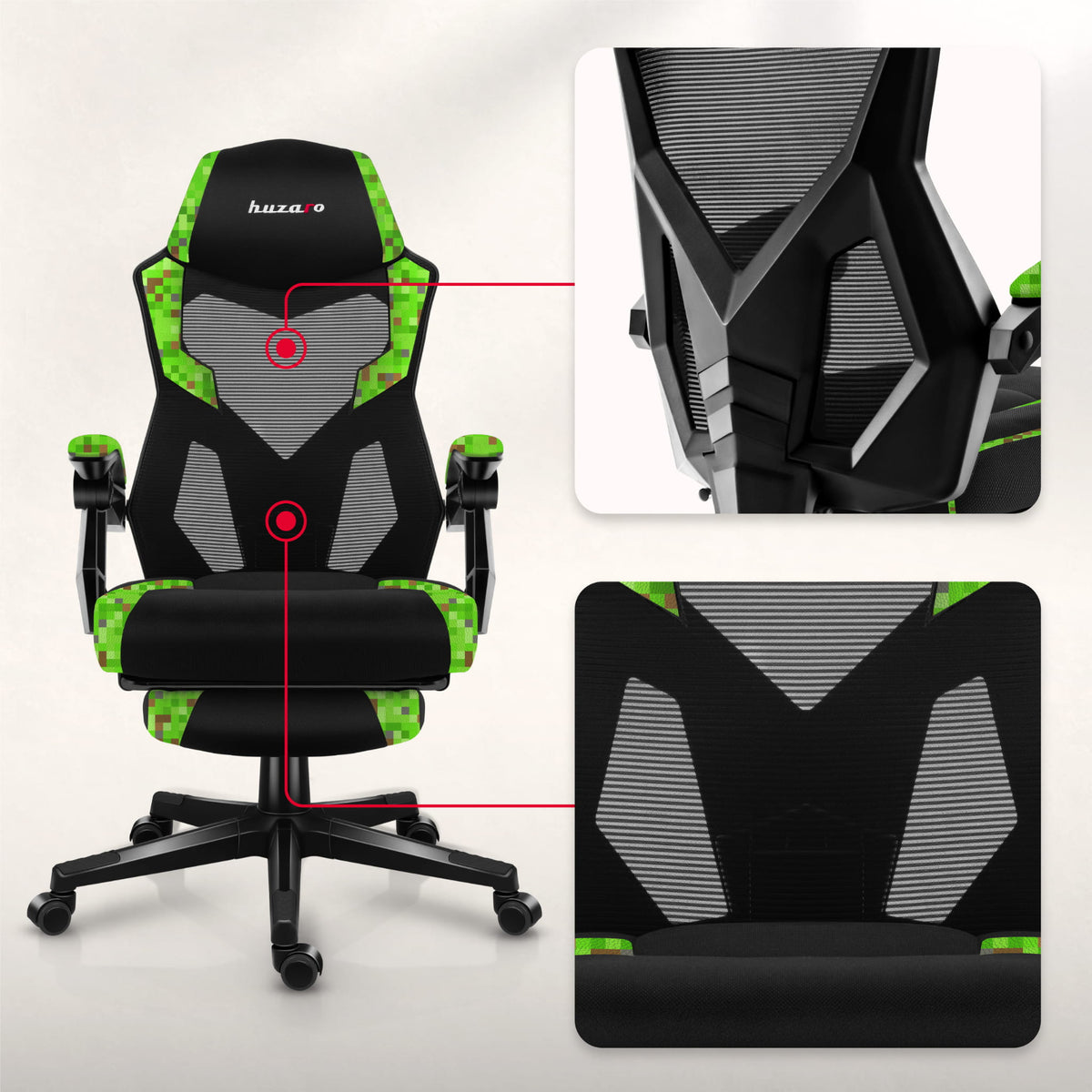 Fotel gamingowy Huzaro Combat 3.1 Pixel OUTLET