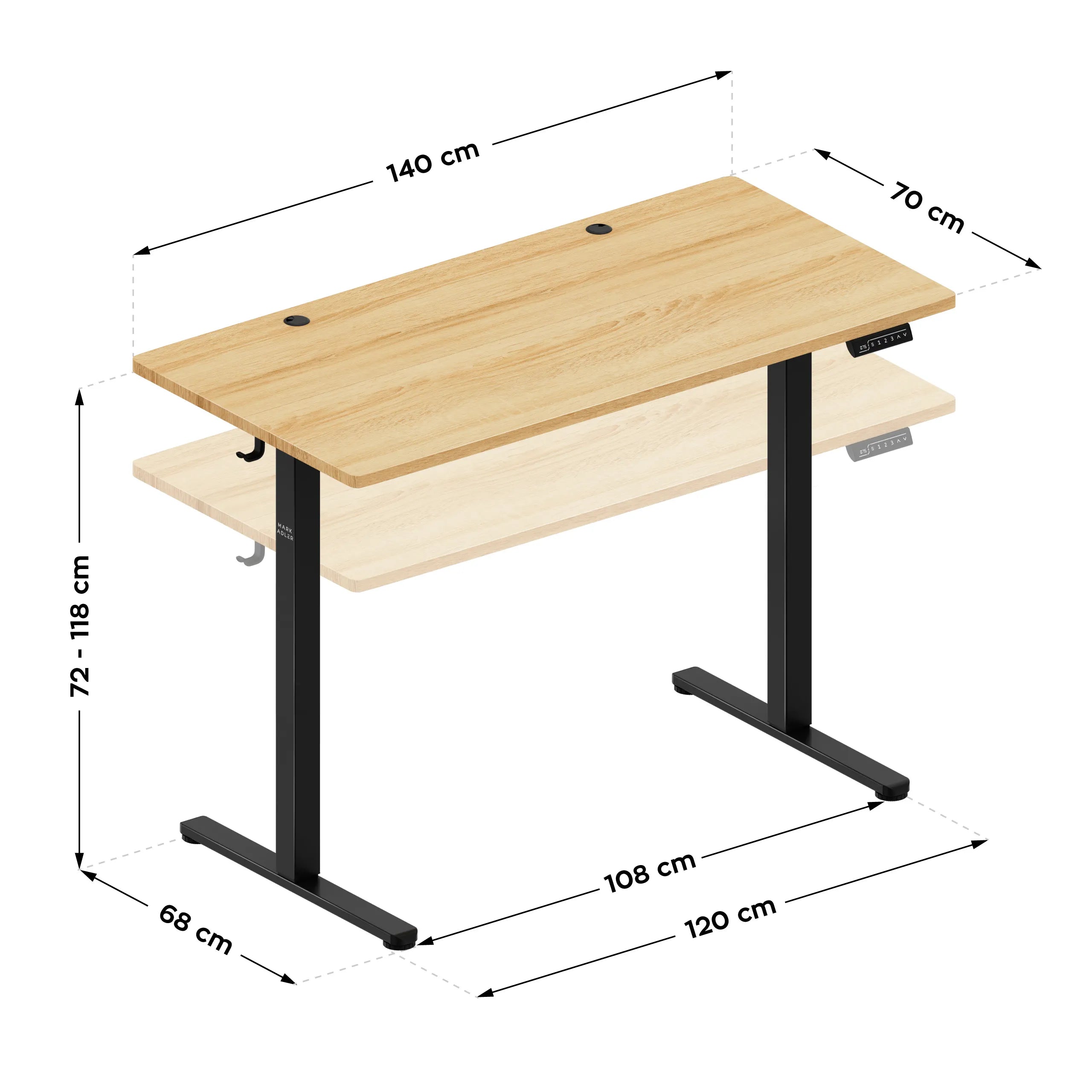 Biurko elektryczne Mark Adler Leader 7.3 Craft 140 cm