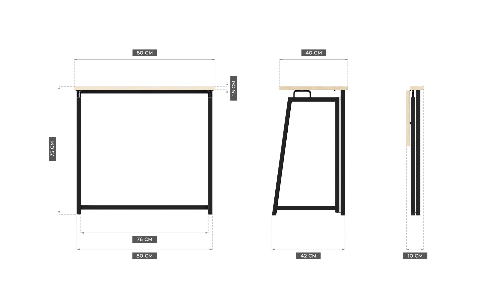 Biurko składane Mark Adler Leader 1.5 Craft 80 cm