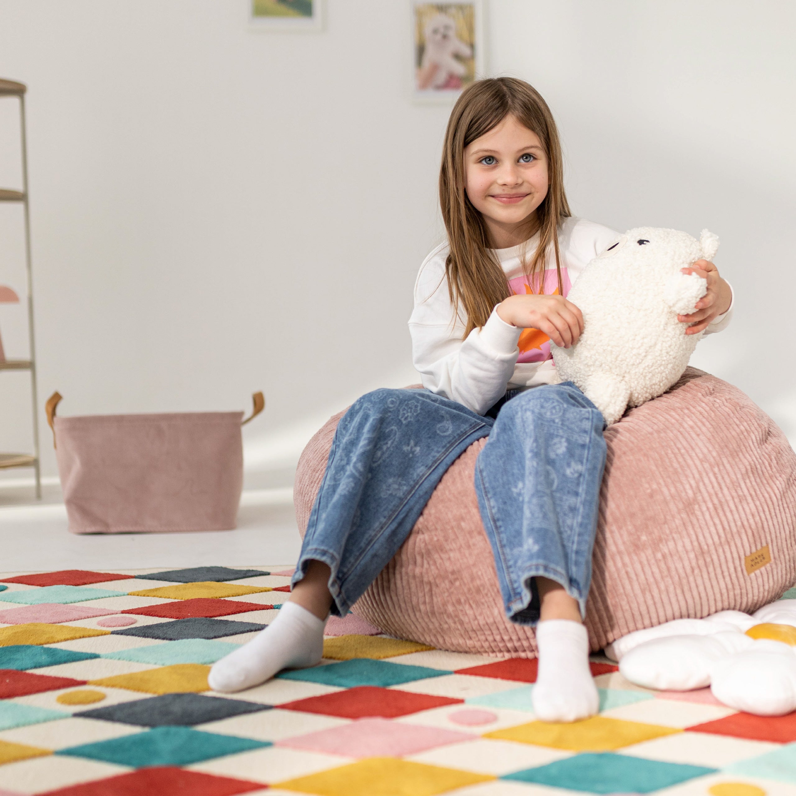 Sztruksowa pufa worek różowa Mark Adler Comfy 1.0 Pink