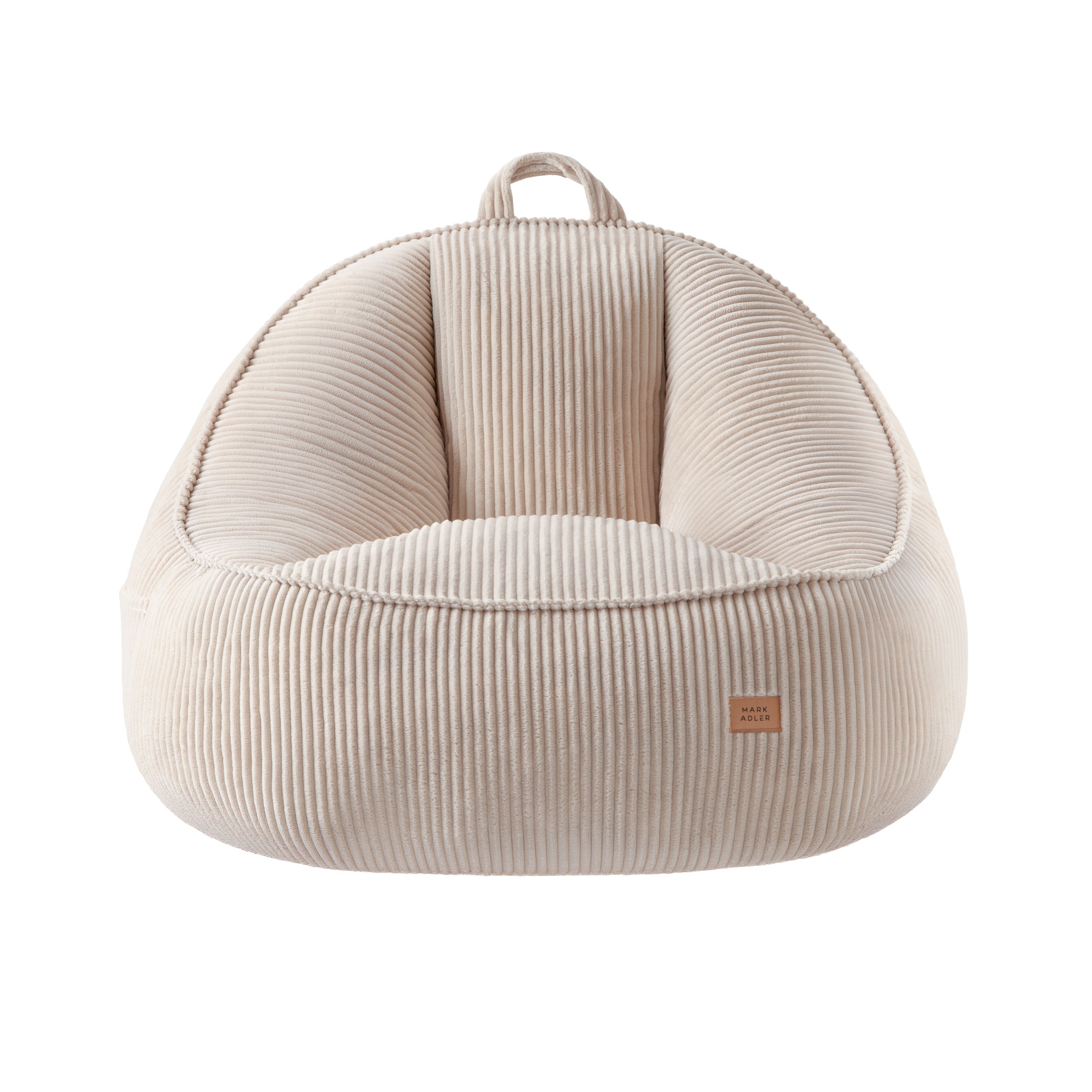 Fotel pufa z oparciem sztruksowa Mark Adler Comfy 4.0 Beige