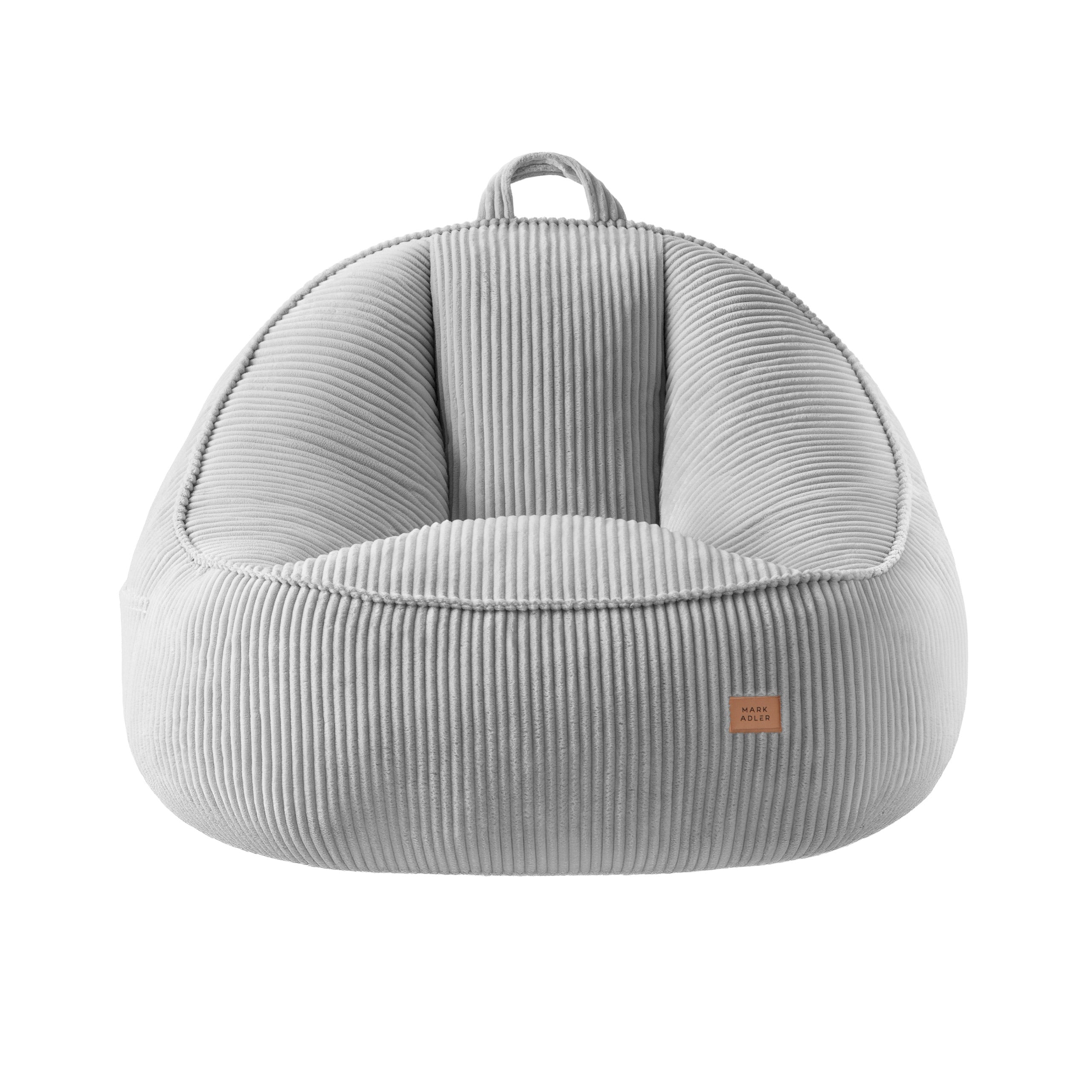 Fotel pufa z oparciem sztruksowa Mark Adler Comfy 4.0 Grey