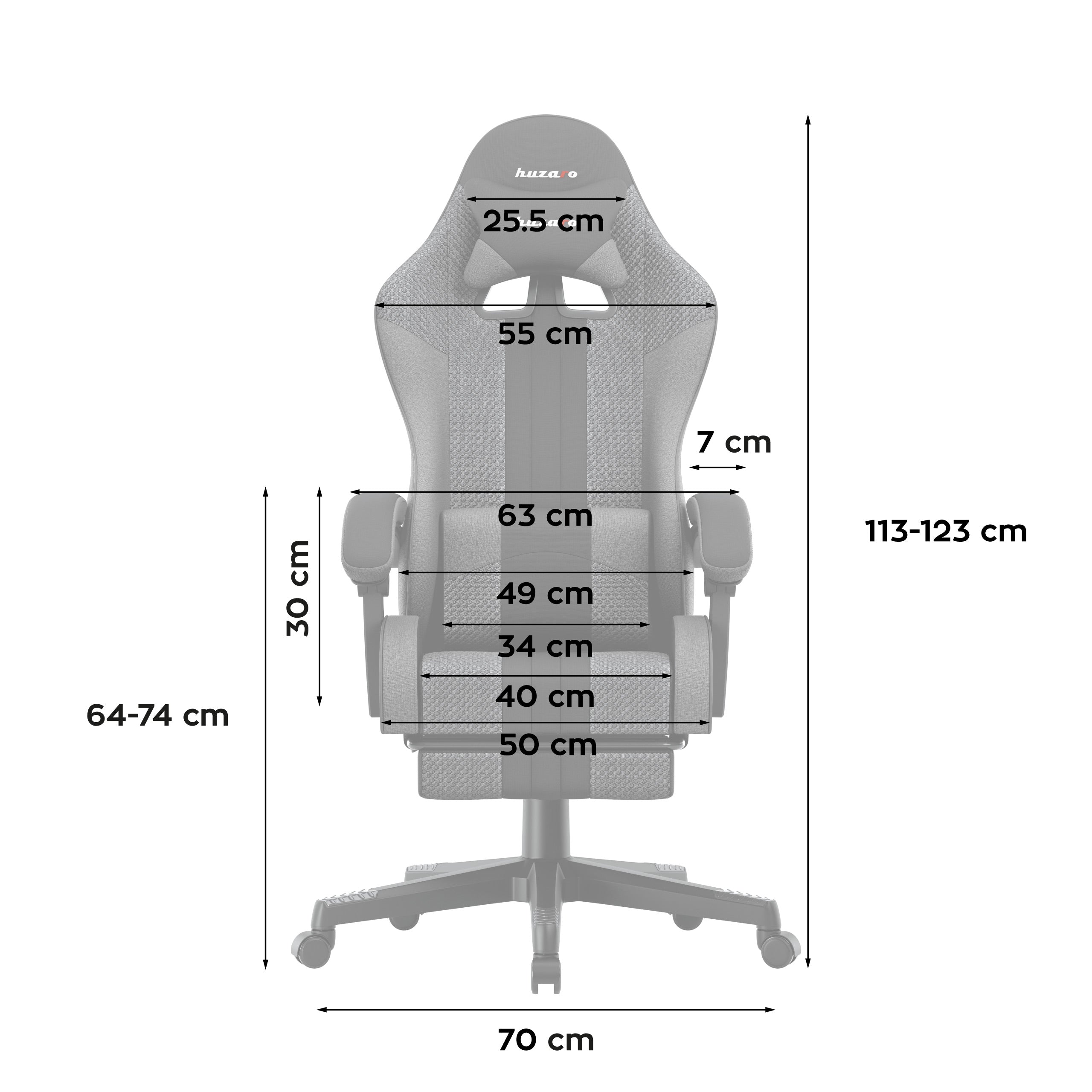 Fotel Gamingowy Huzaro Force 4.7 Grey Mesh OUTLET