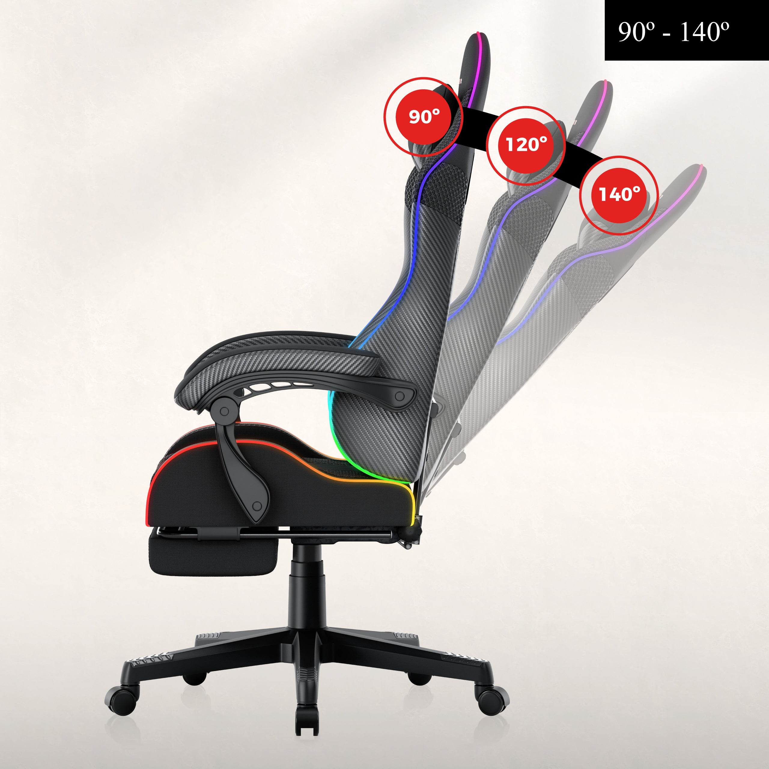Fotel Gamingowy HUZARO Force 4.7 RGB Mesh