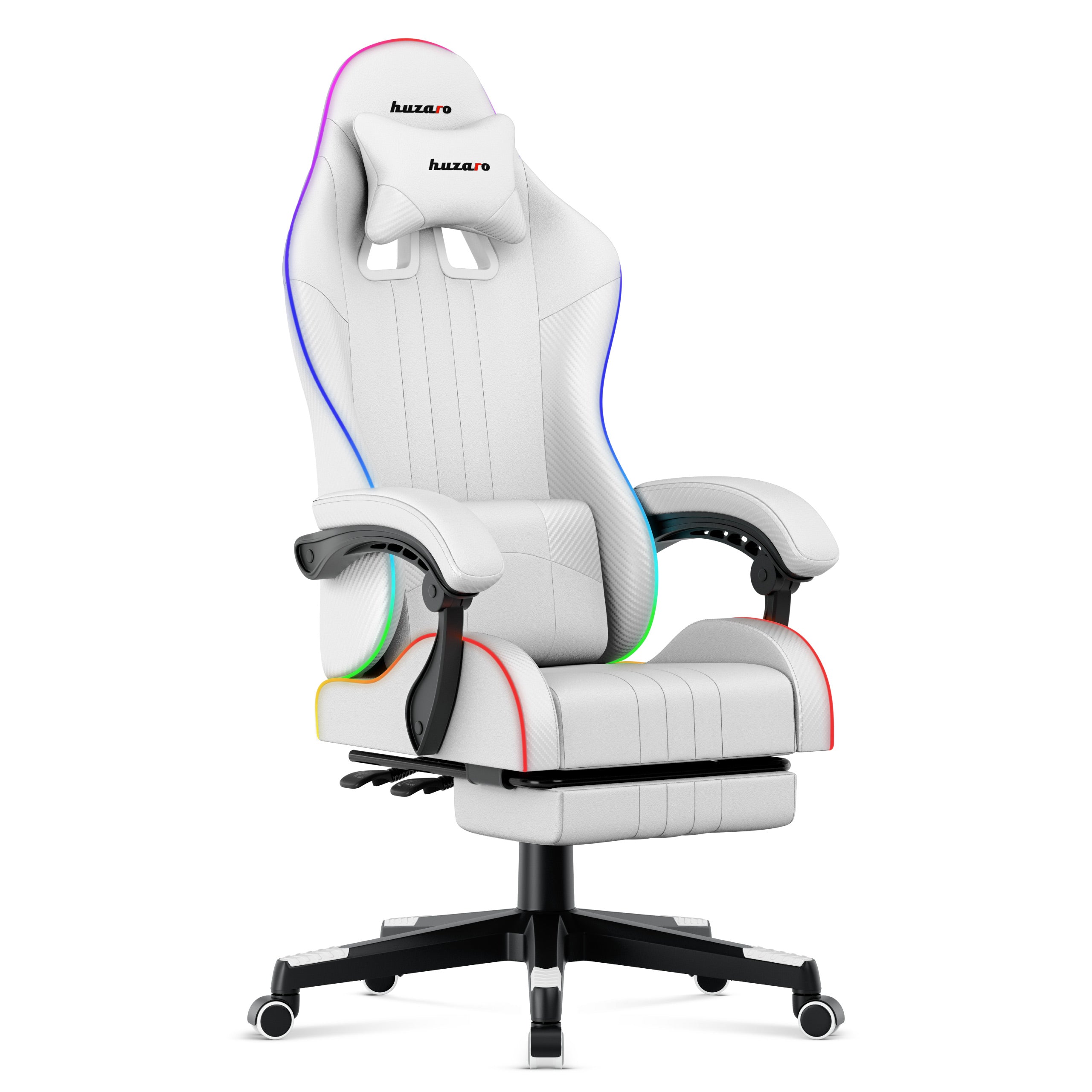 Fotel Gamingowy HUZARO Force 4.7 White RGB