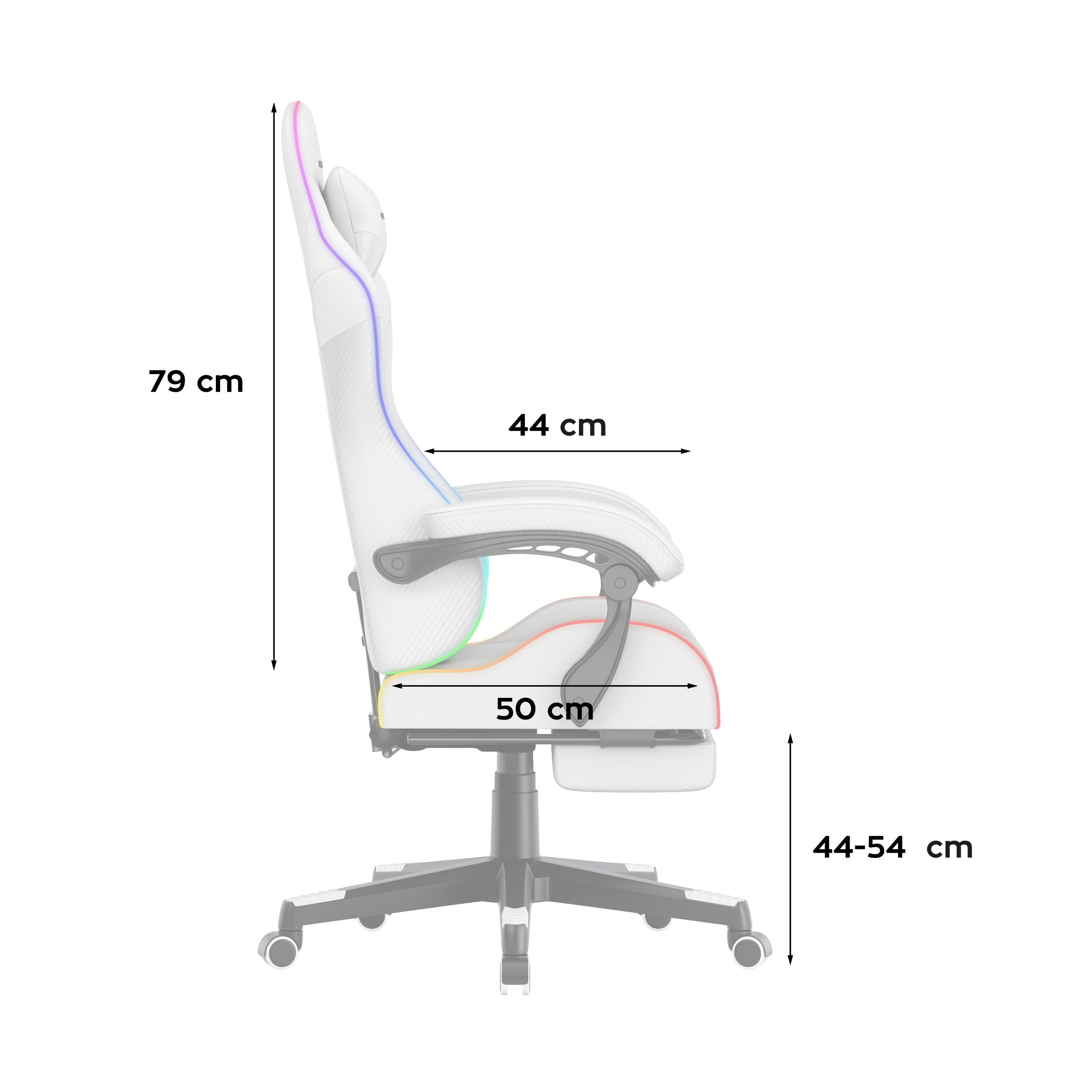 Fotel Gamingowy HUZARO Force 4.7 White RGB