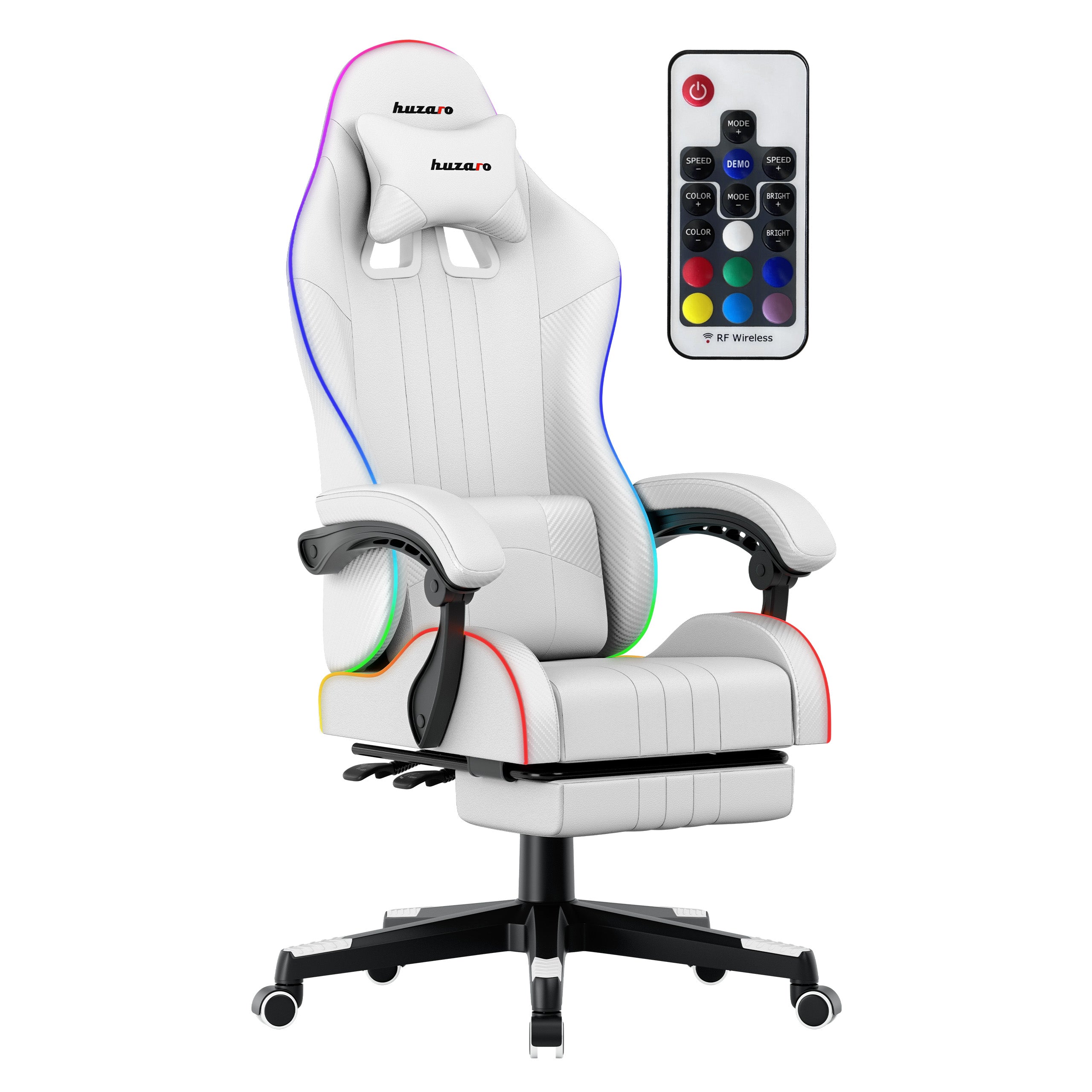 Fotel Gamingowy HUZARO Force 4.7 White RGB