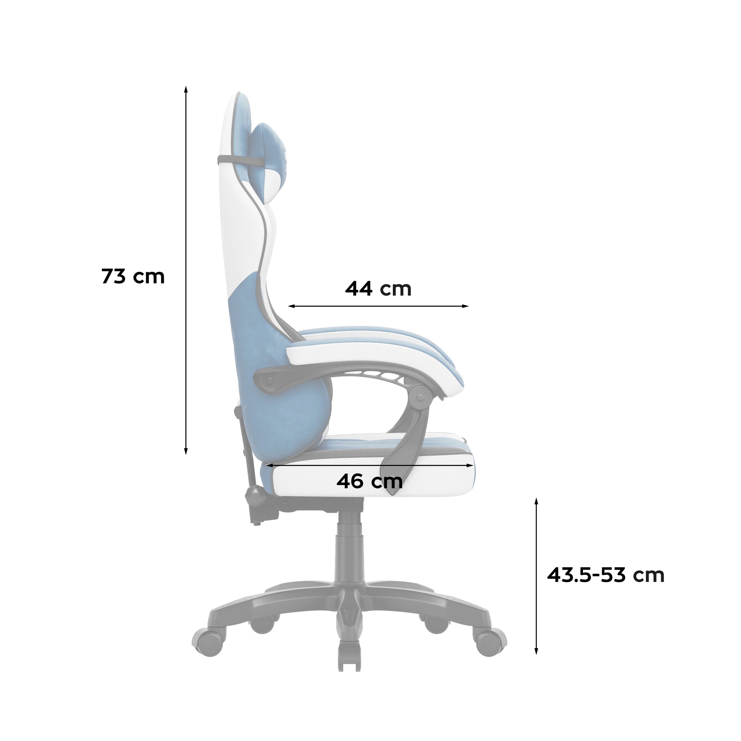 Fotel gamingowy welurowy Huzaro Force 2.7 Blue