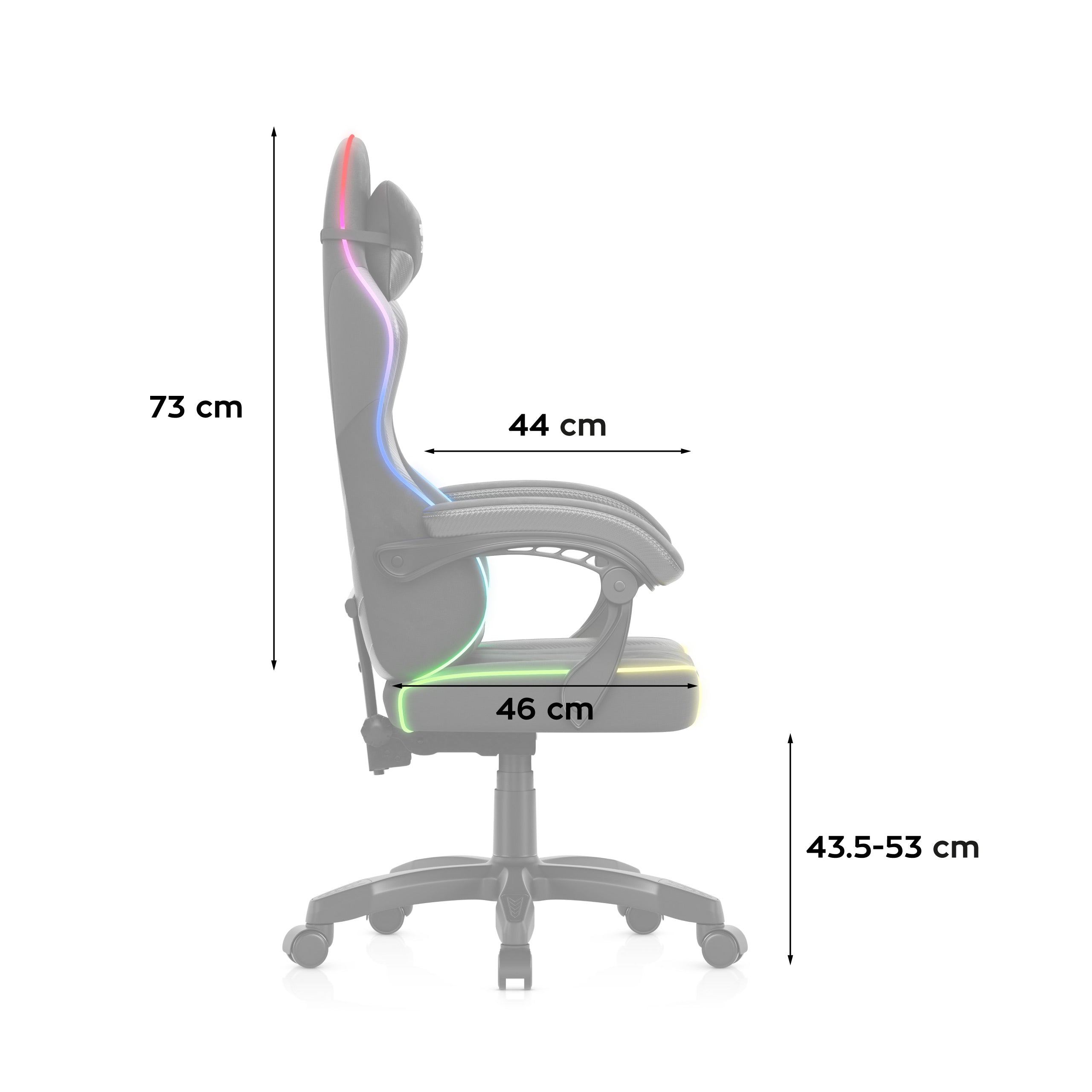 Fotel gamingowy welurowy Huzaro Force 2.7 RGB Black
