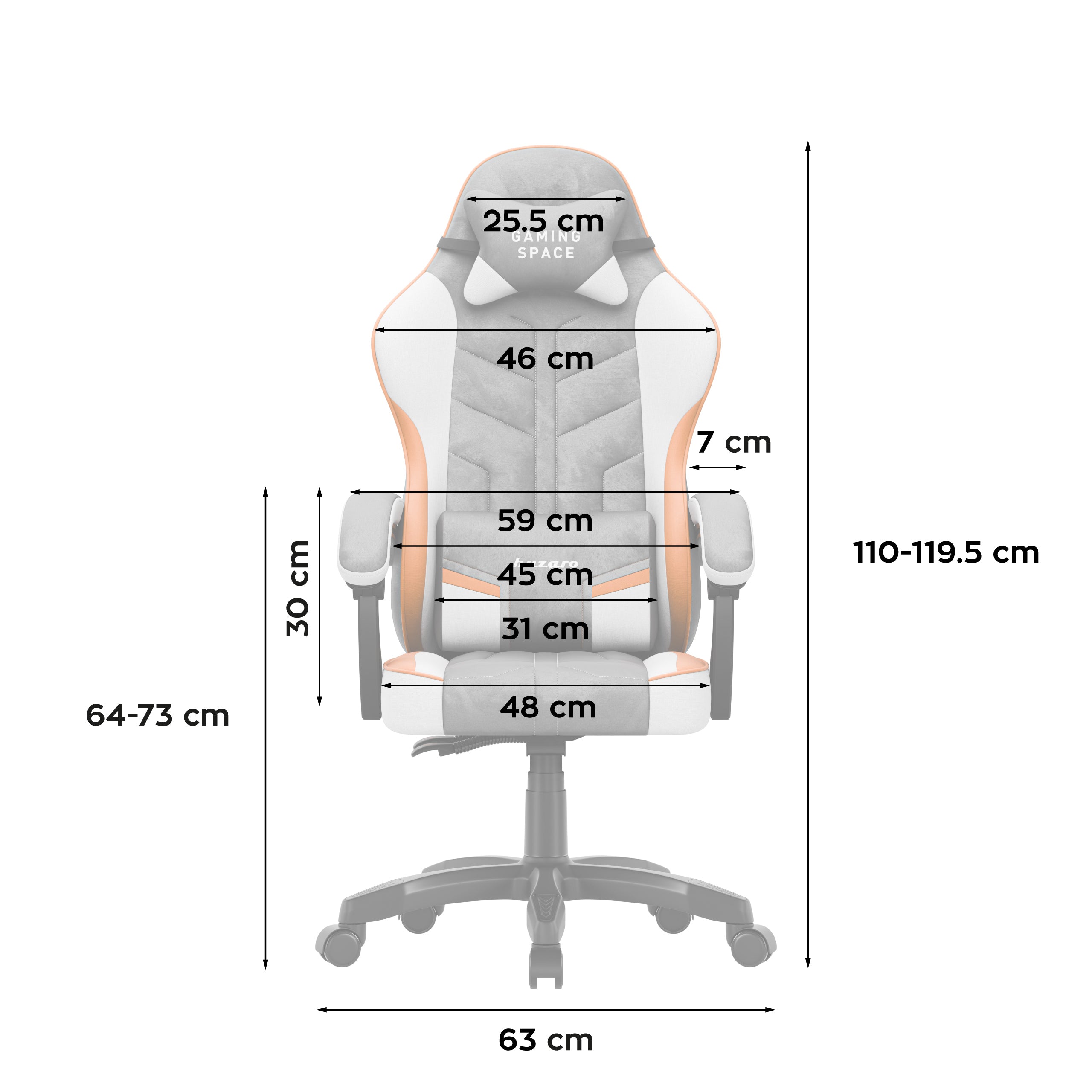 Fotel gamingowy welurowy Huzaro Force 2.7 Grey