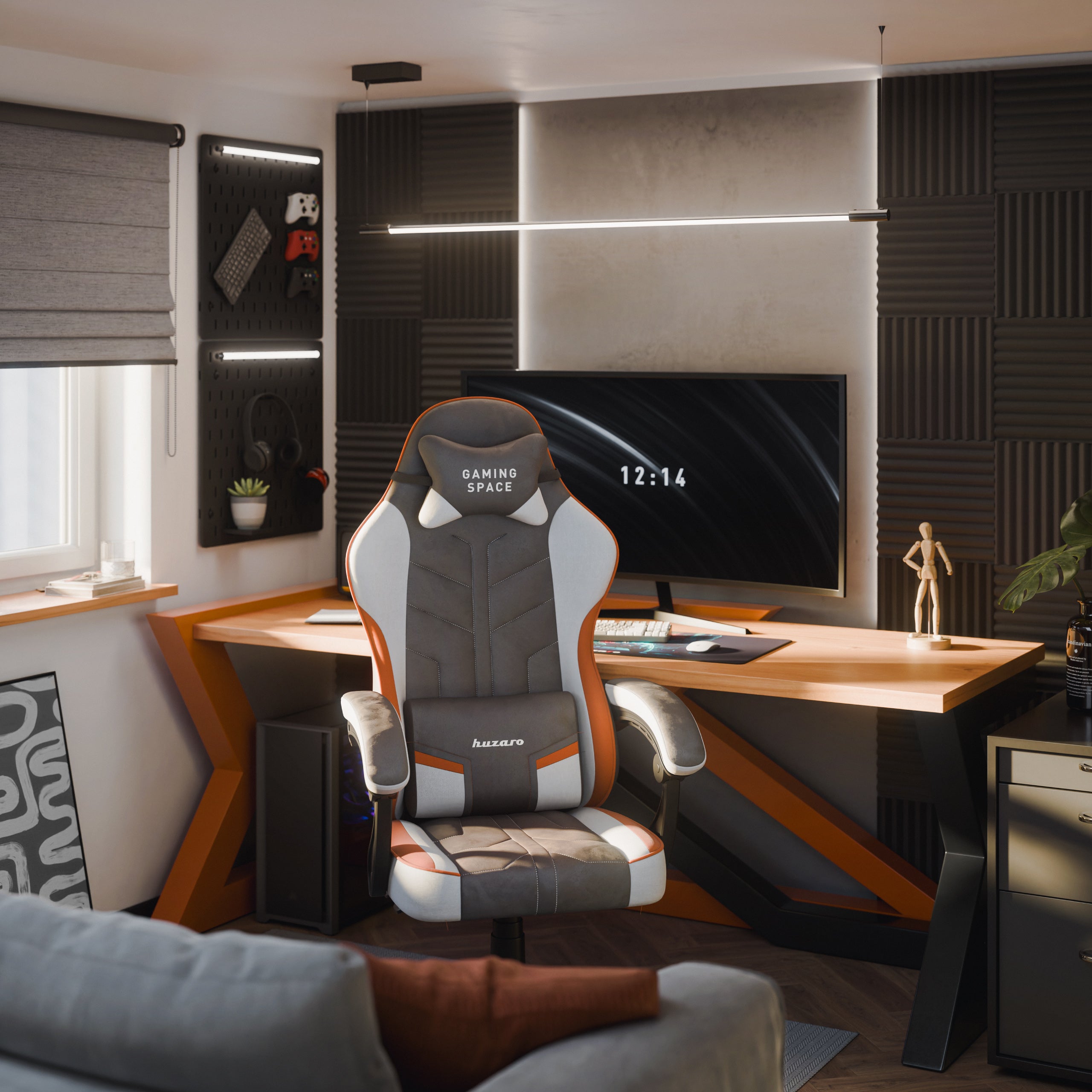 Fotel gamingowy welurowy Huzaro Force 2.7 Grey