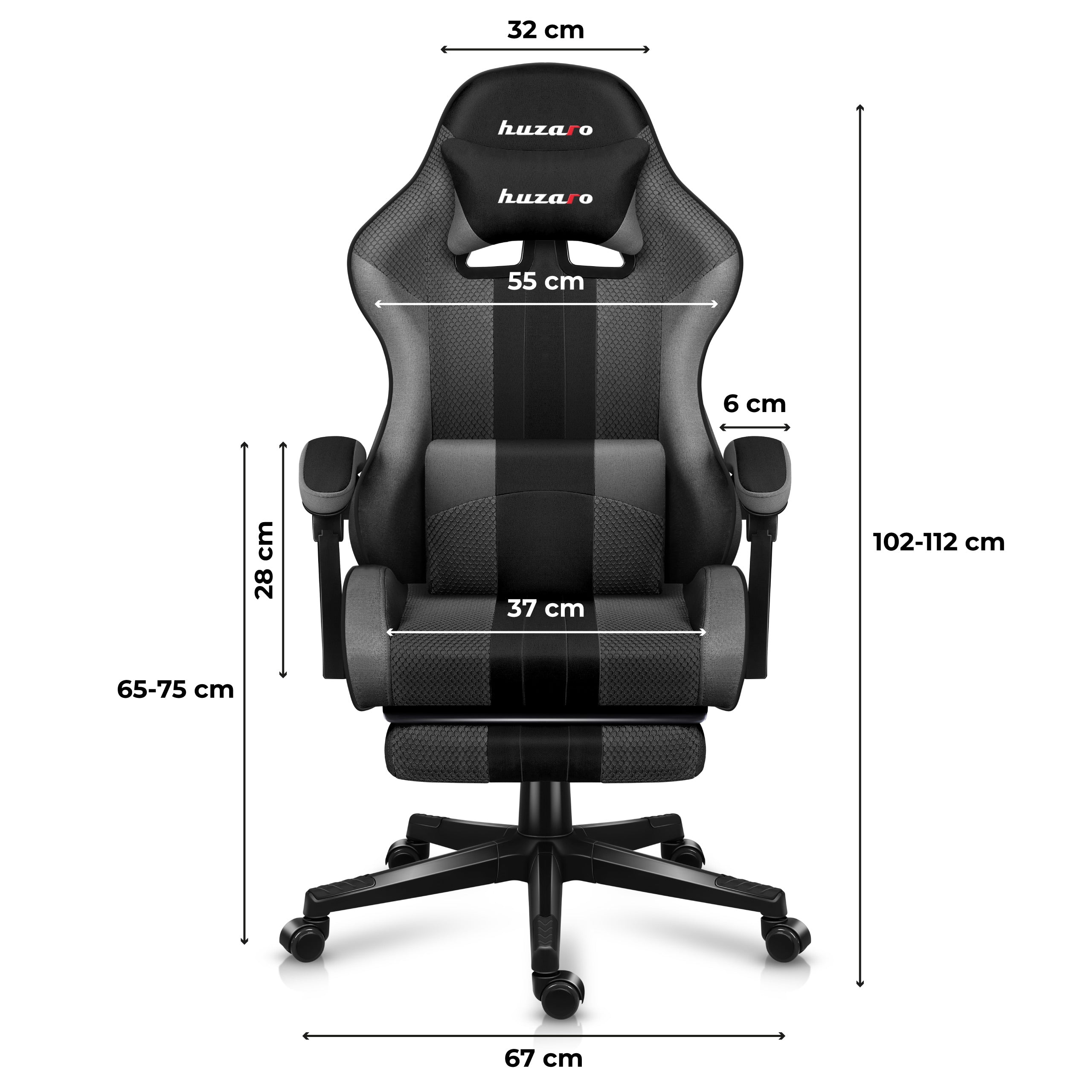 Fotel Gamingowy Huzaro Force 4.7 Grey Mesh