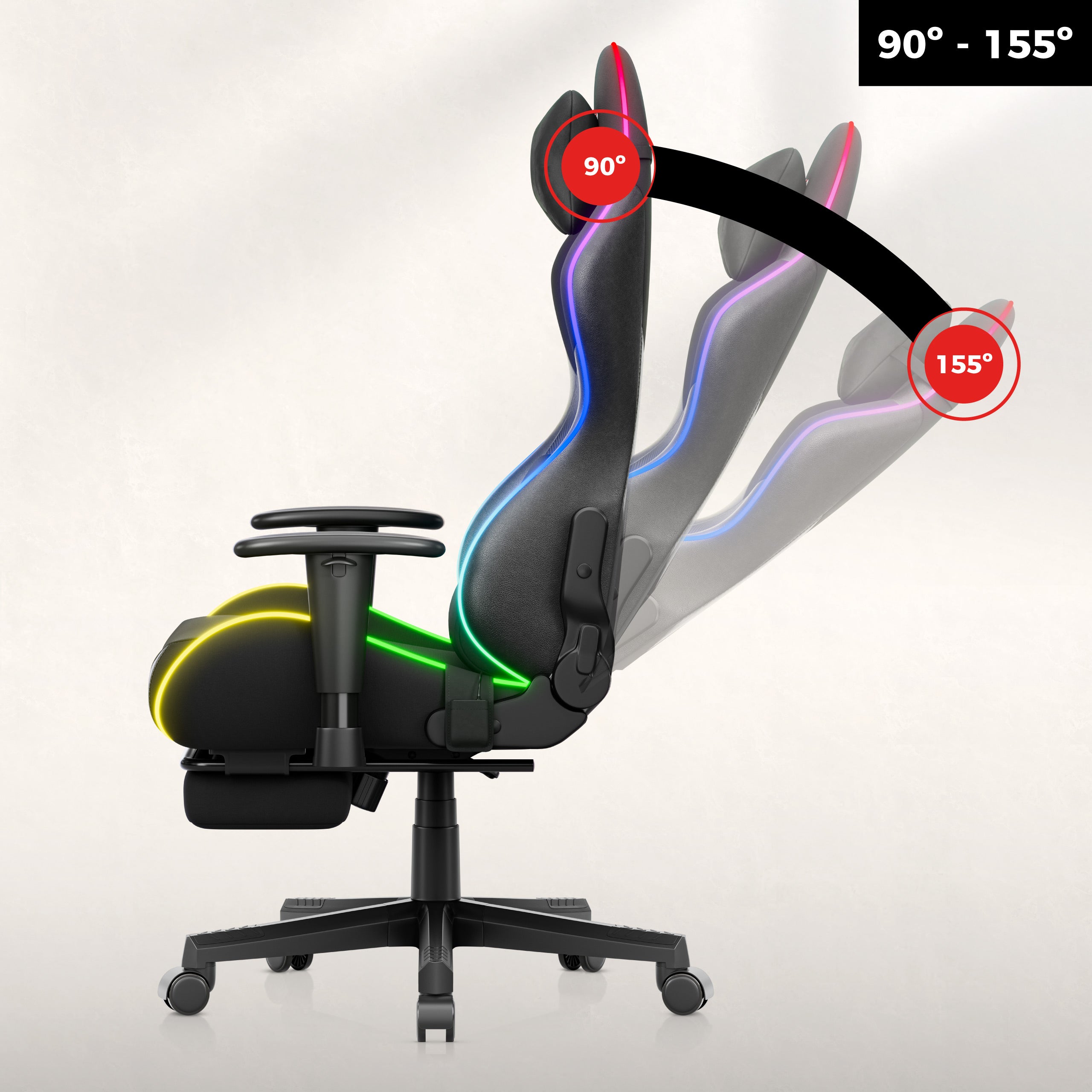 Huzaro Force 5.7 Black RGB LED Gaming Chair