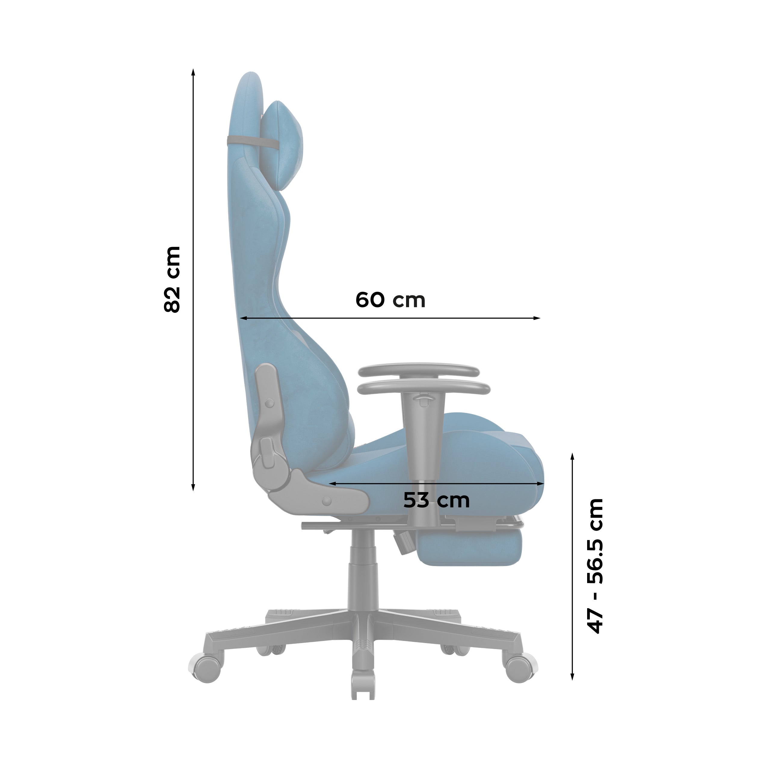 Fotel gamingowy Huzaro Force 5.7 Blue